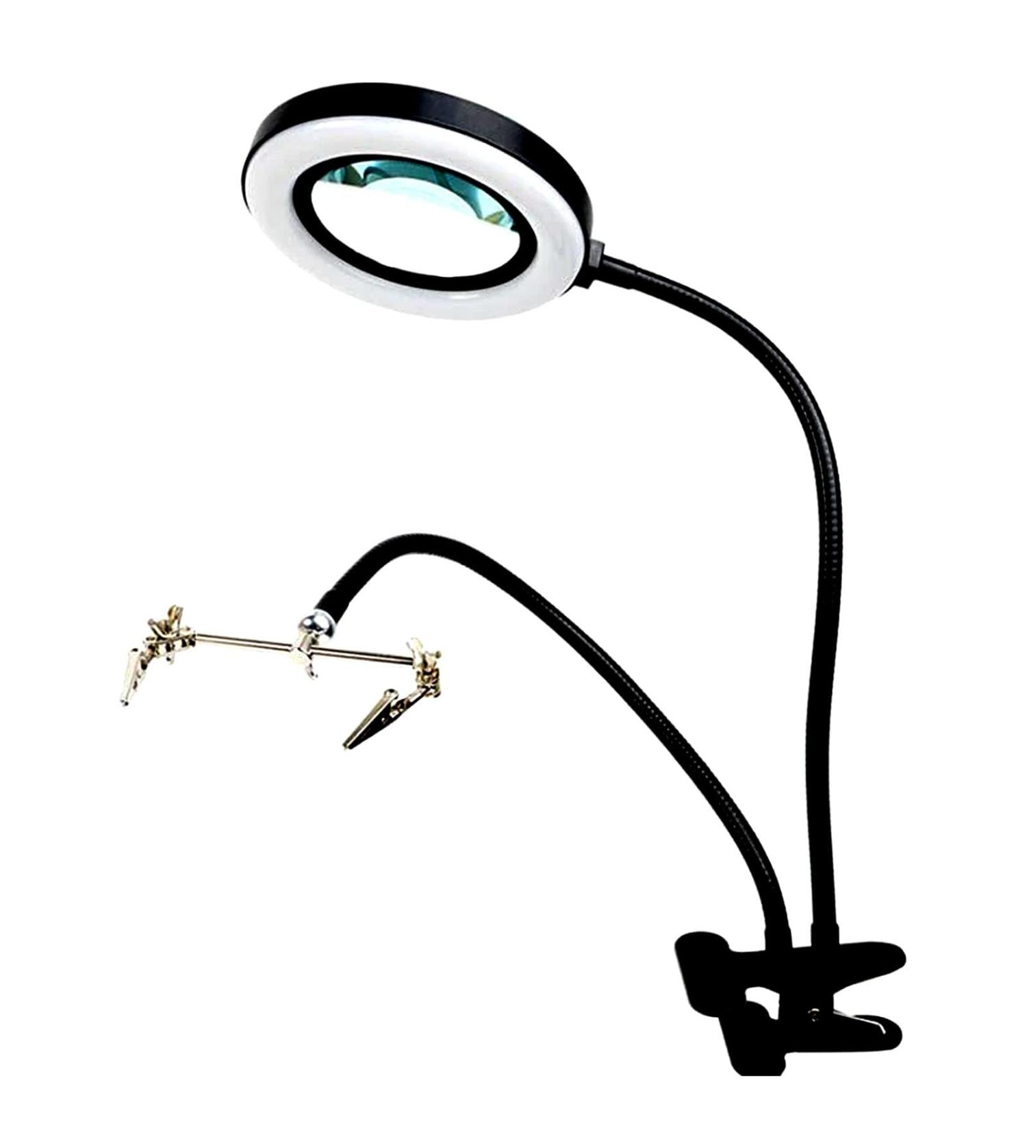 Buy EuroXanty Middle Lamp with LED & 8 Intensity Levels - Swan Neck Magnifying Glass | International Shipping - Buy Online on GoSupps.com
