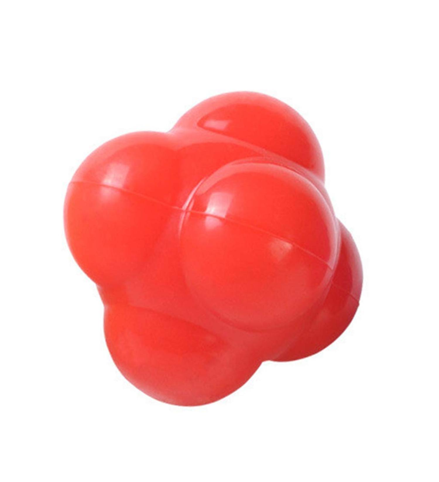 FMELAH Rubber Reaction Ball and Agility Trainer - Hexagonal Red Field Training Ball for Hand-Eye Coordination - Buy Online on GoSupps.com