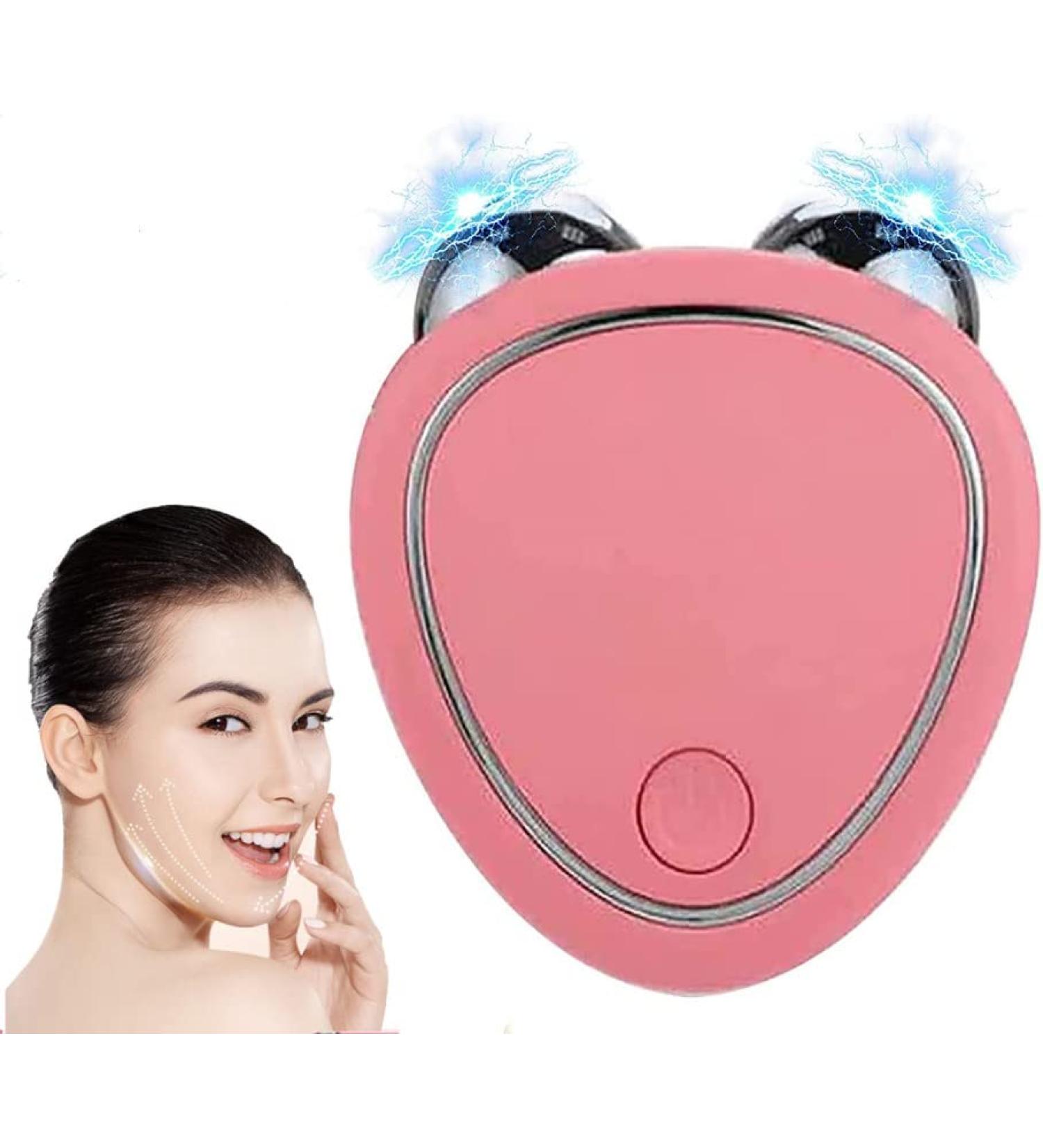 2023 Mini Microcurrent Face Lifting Massager - Skin Tightening Care for Women and Men - Wrinkle Removal Device (Pink) - Buy Online on GoSupps.com