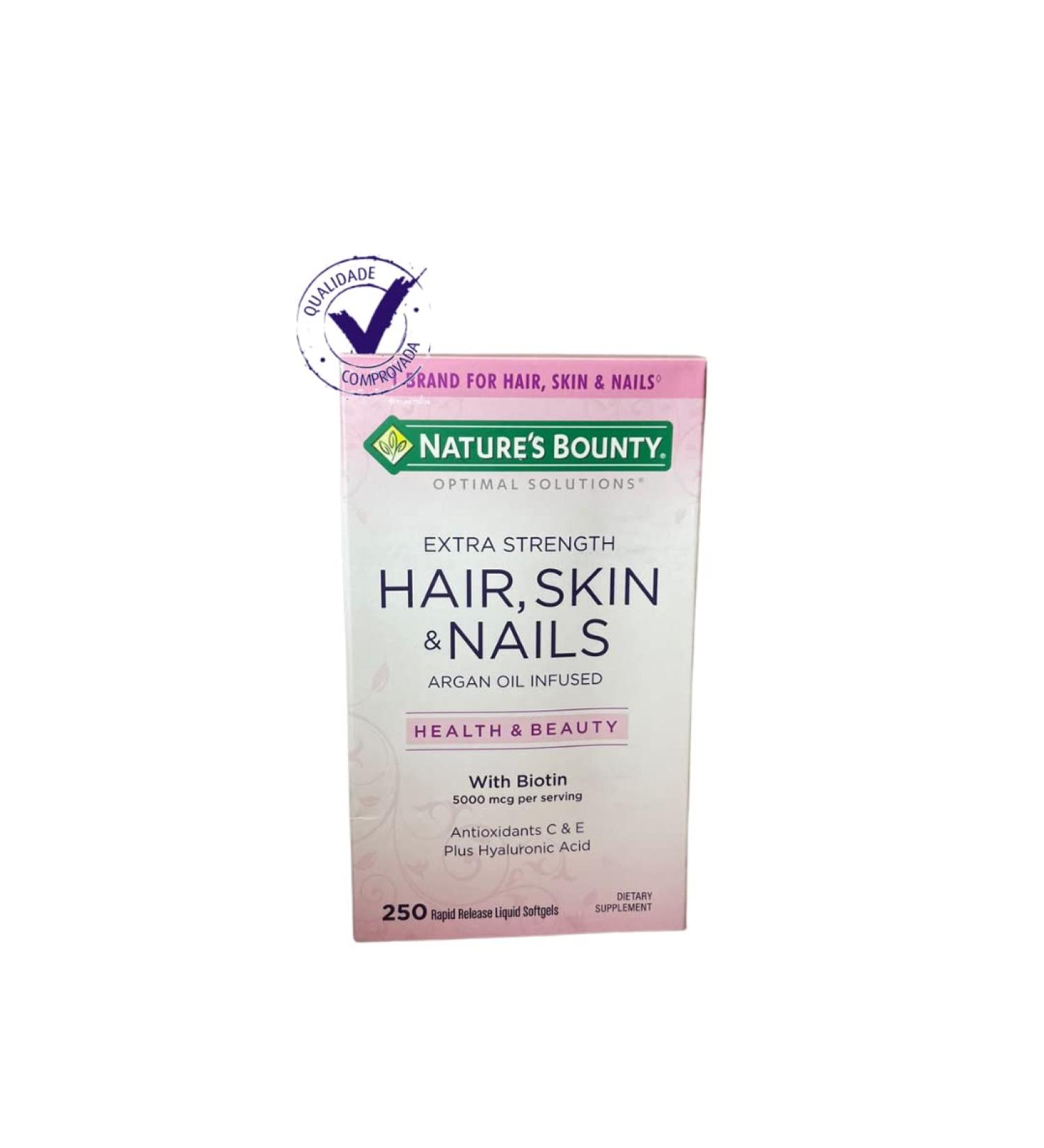 Nature's Bounty Hair Skin Nails Biotin 250 Softgels | Quick Release Formula - Buy Online on GoSupps.com