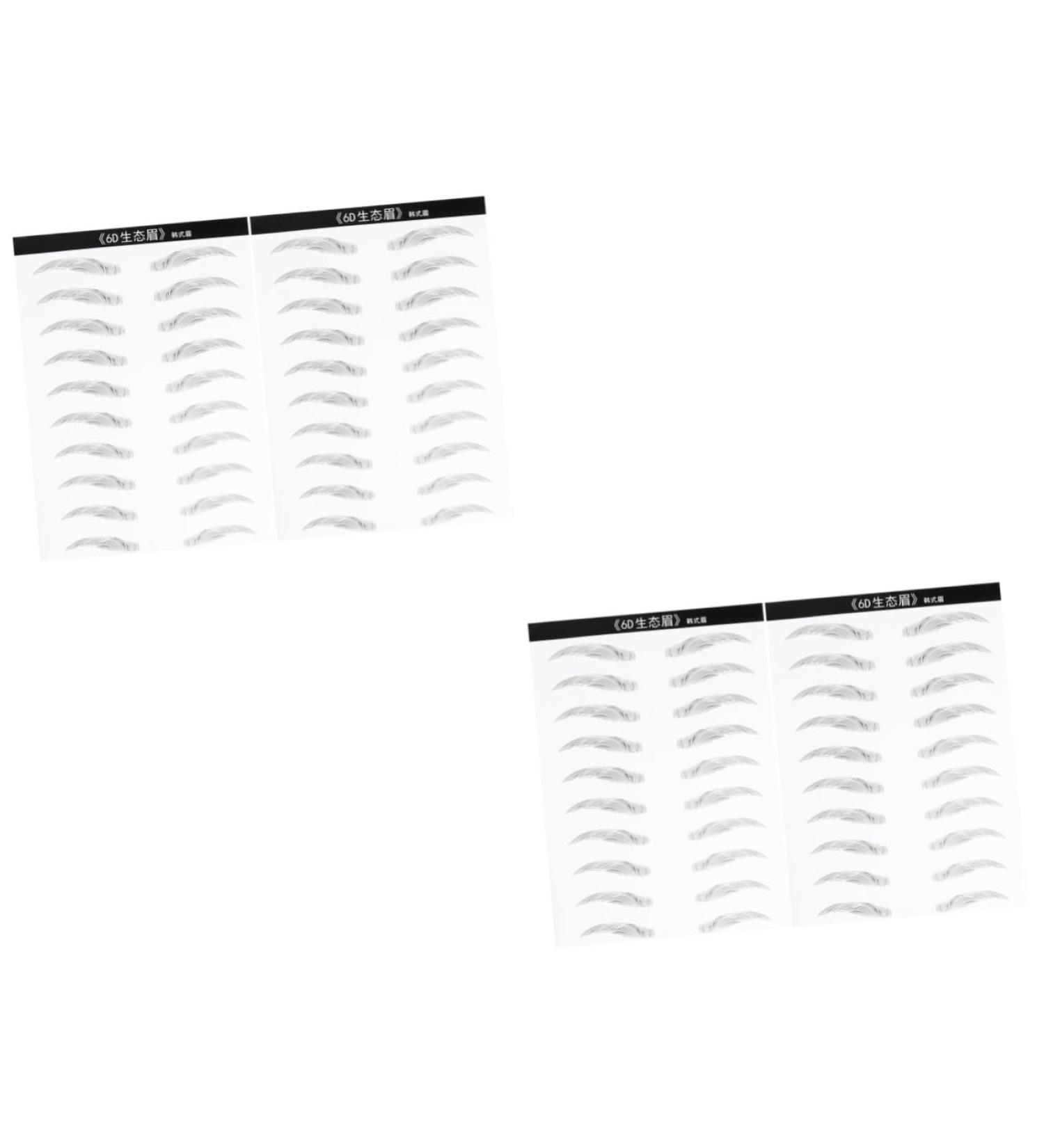 FOMIYES 4 Sheets Pairs 4d Imitation Eyebrow Tattoos Eyebrowsb Eyebrow Sticker 6d Makeup Tools Disposable - Buy Online on GoSupps.com