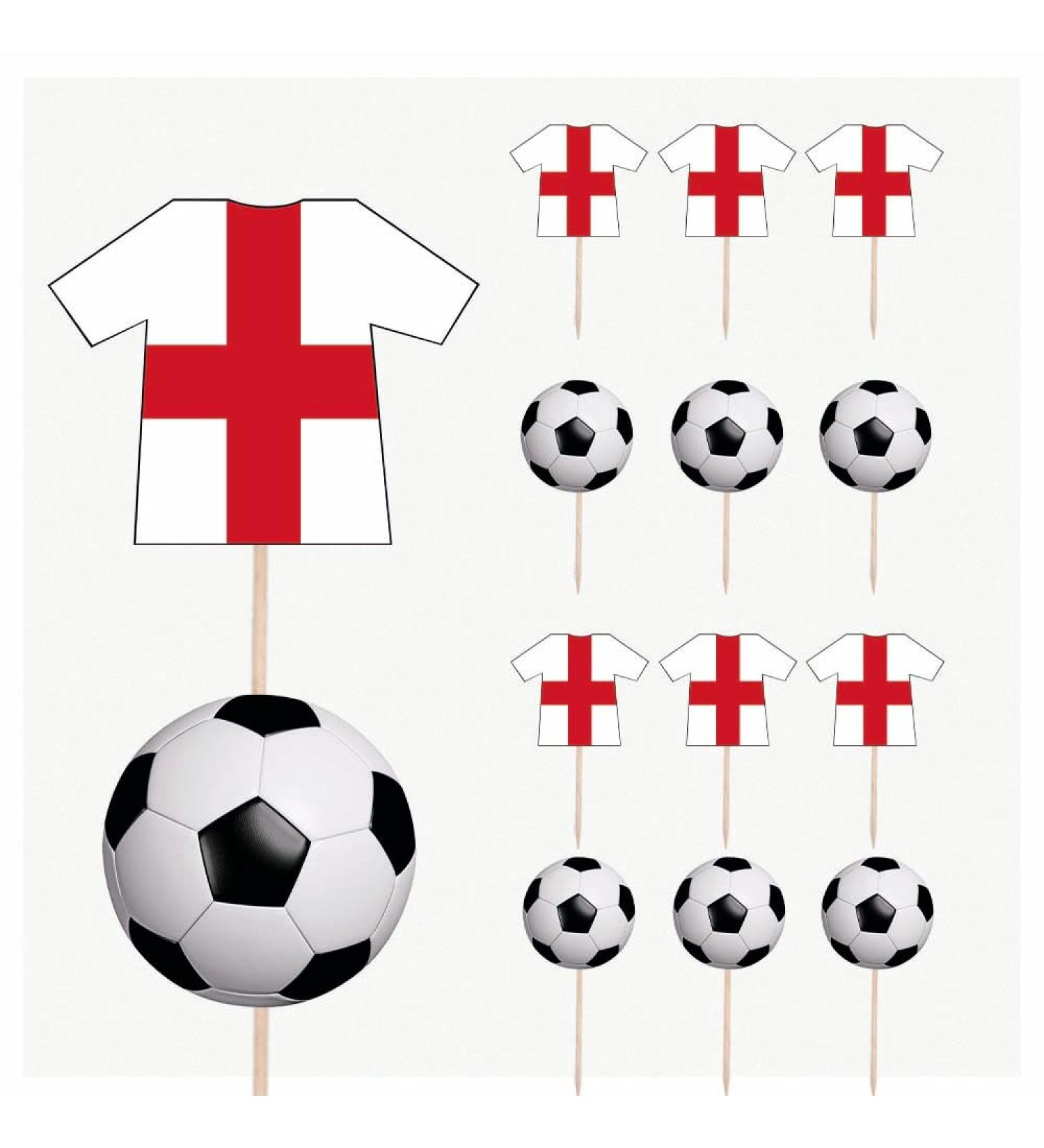 England Football Party Food & Cupcakes Picks Decorations Toppers Euro World Cup (pack of 14) - Buy Online on GoSupps.com