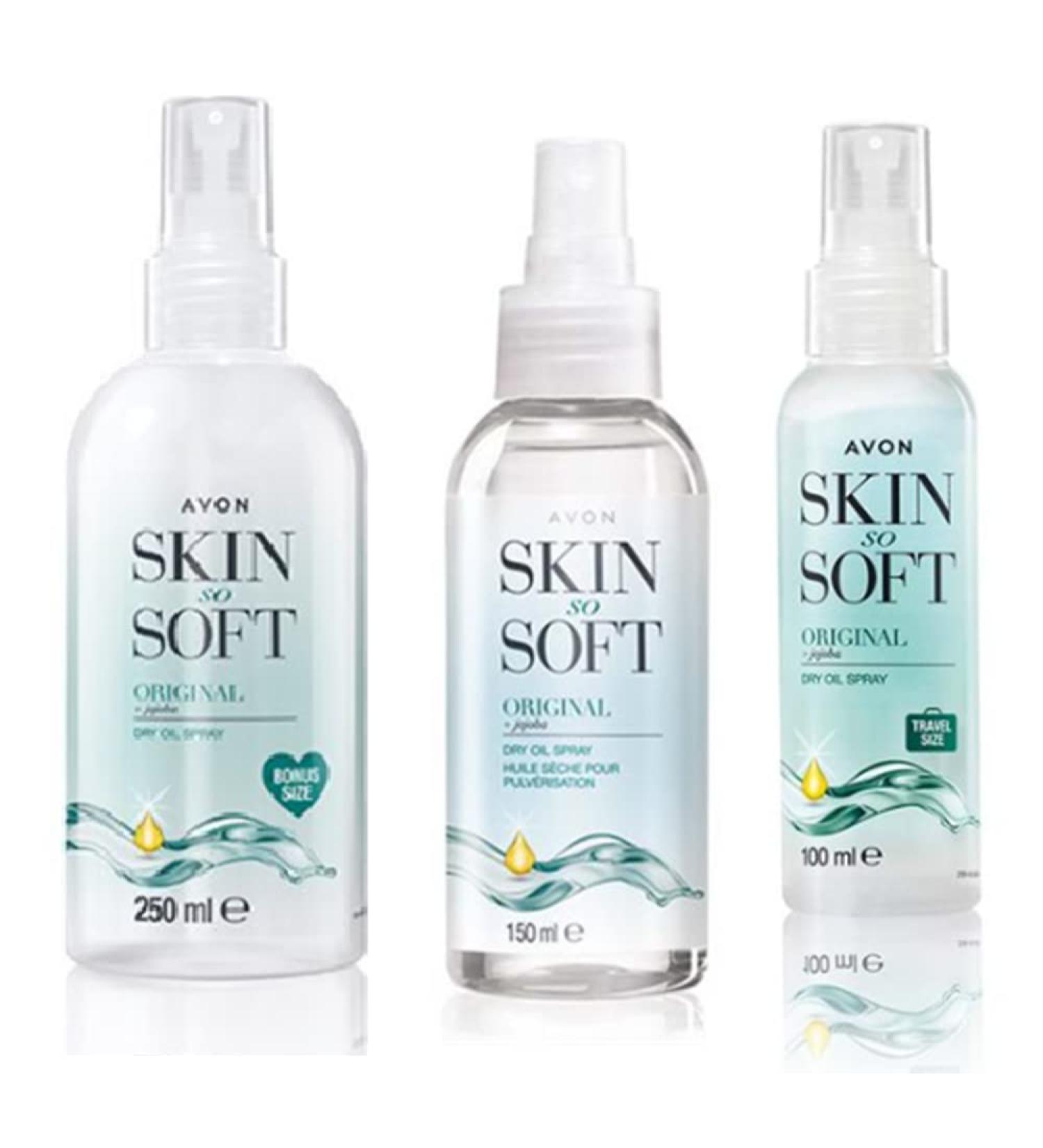 3 Sizes of Avon Skin So Soft Dry Oil Spray Formulated with Jojoba Oil and Vitamin E to Lock in Moisture 150ml 100ml (Travel Size) and 250ml - By Ultimate Things - Buy Online on GoSupps.com