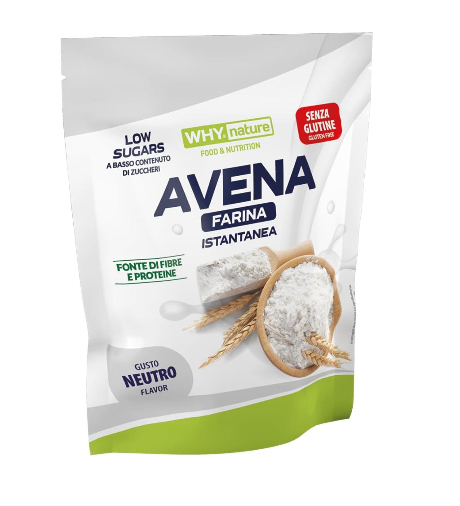  WHY NATURE WHY NATURE INSTANT OATMEAL FLOUR - Flavored instant oatmeal - Neutral taste - Gluten free - 1kg - Buy Online on GoSupps.com