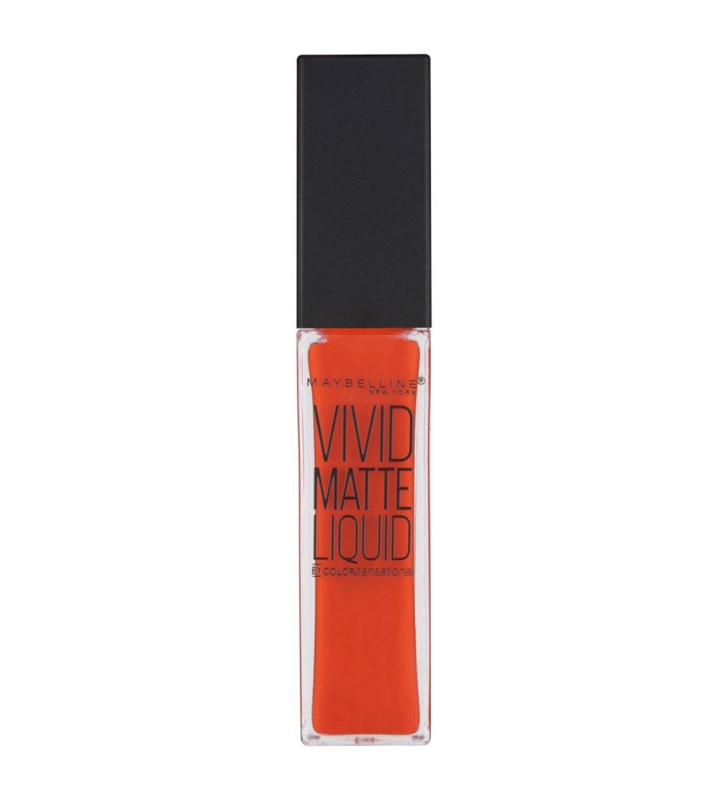 Maybelline Vivid Matte Liquid Lipstick #25 Orange Shot - 8ml | International Shipping Available - Buy Online on GoSupps.com