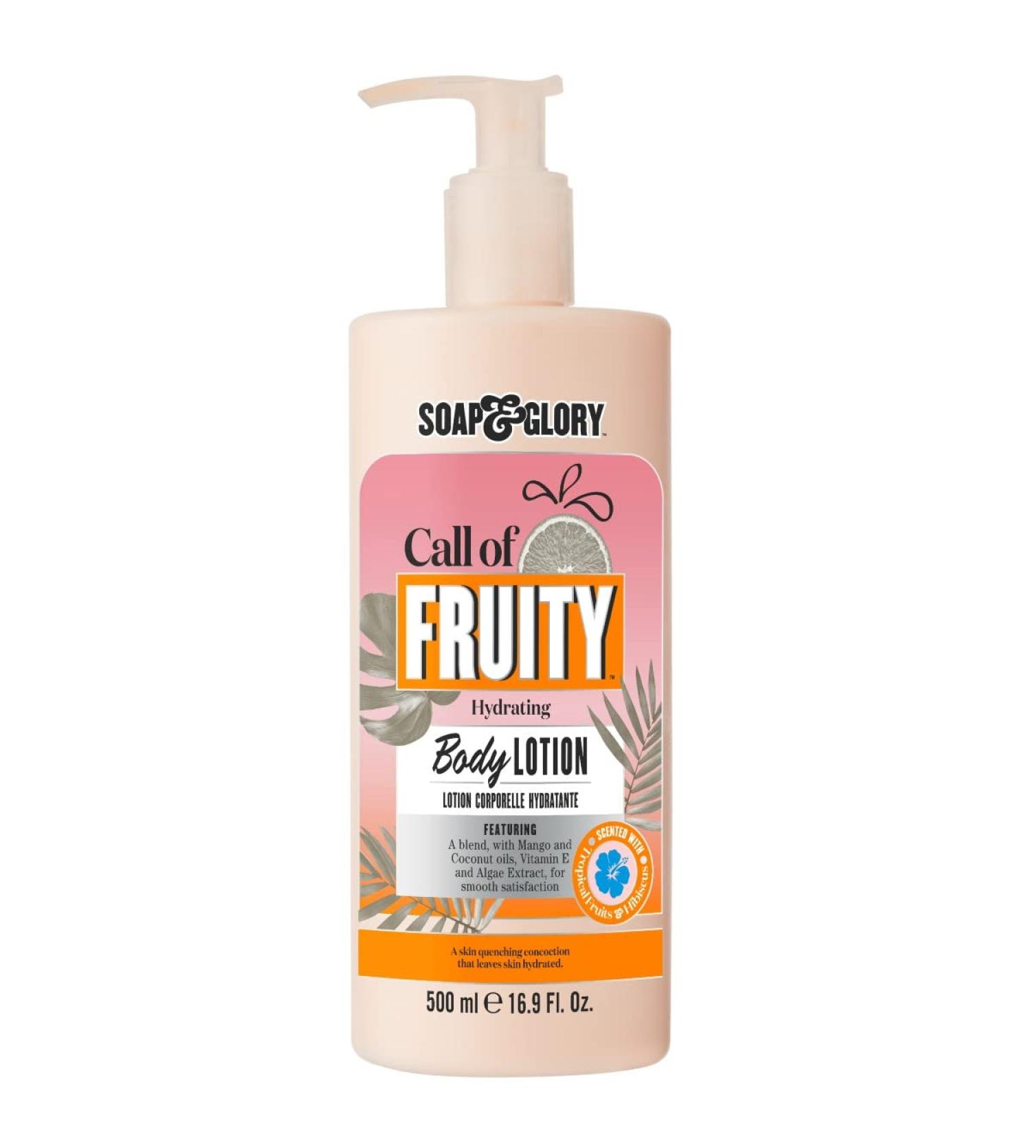 Soap & Glory Call of Fruity Moisturizing Body Lotion - Coconut Oil & Vitamin E - Tropical Fruits Scented Lotion (500ml) - Buy Online on GoSupps.com
