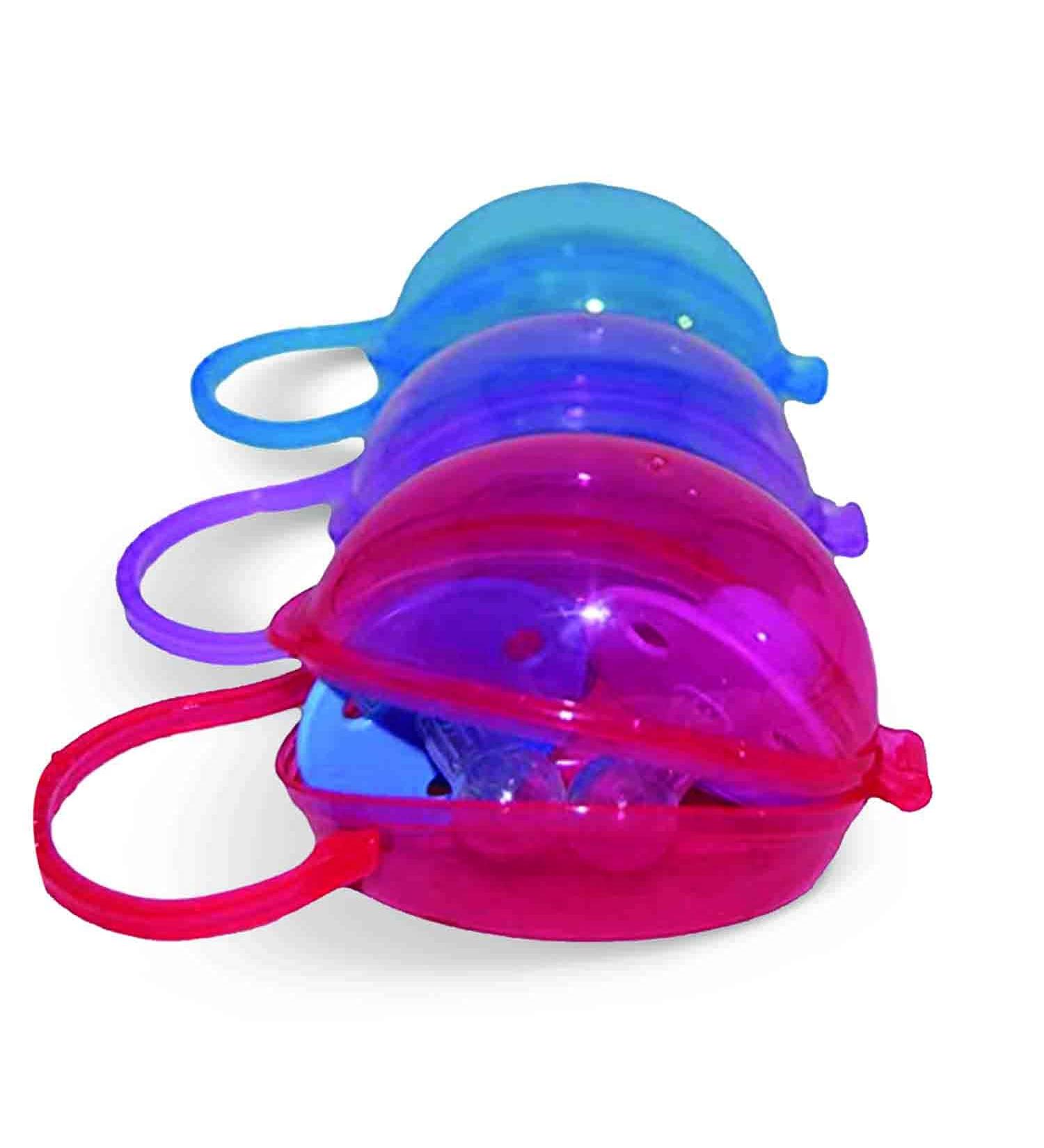 Akeekah Pacifier Cases - 3 Pack Unisex | BPA-Free Nippleshield Case with Colorful Designs | Baby Binky Holder & Pacifier Box | Includes Free Eco-Friendly Mesh Bag - Buy Online on GoSupps.com
