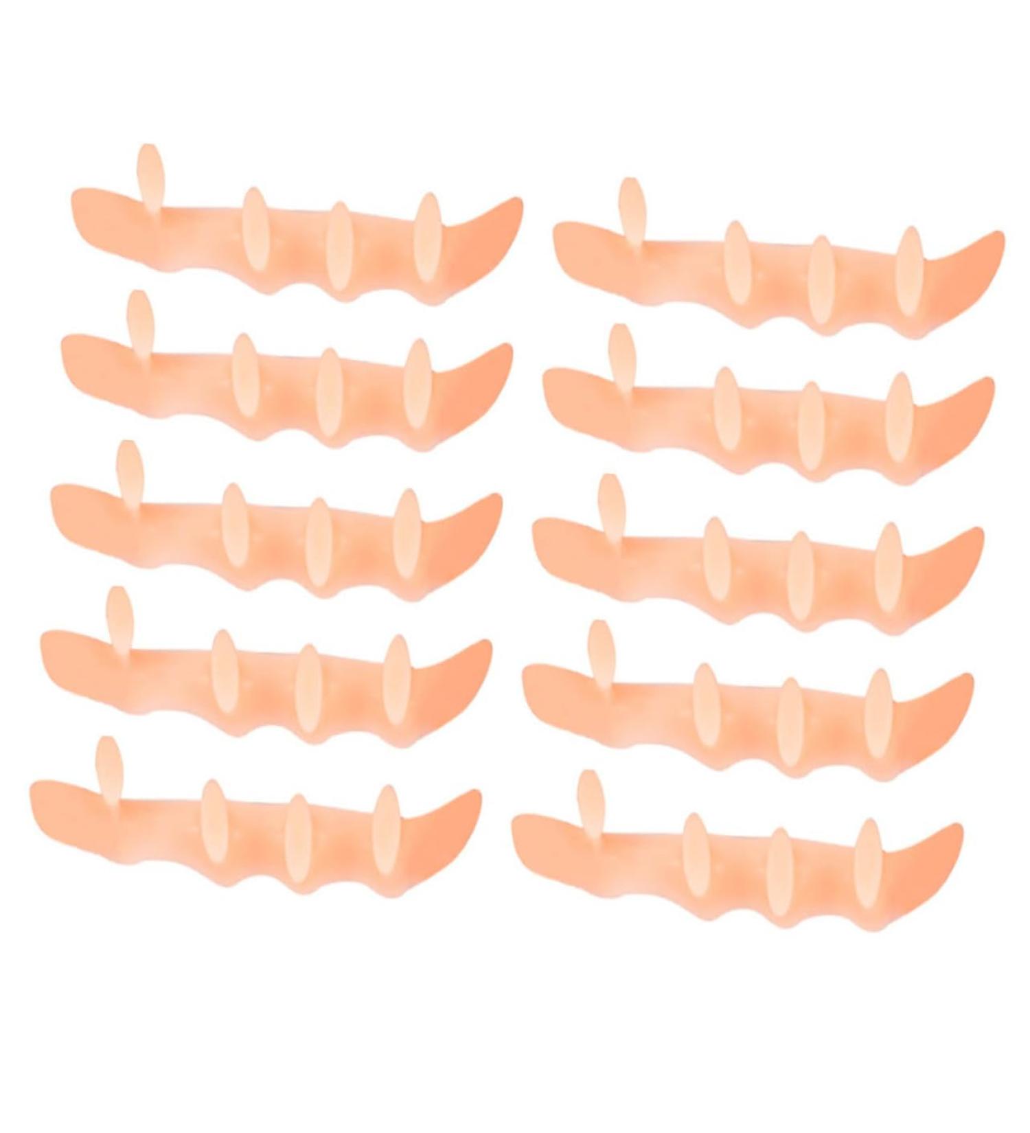 Healifty 10pcs Silicone Gel Bunion Spacer & Toe Correctors | Bunion Relief Pads for Overlapping Toes | Toe Protectors Isolation Pad - 9X3CM - Buy Online on GoSupps.com