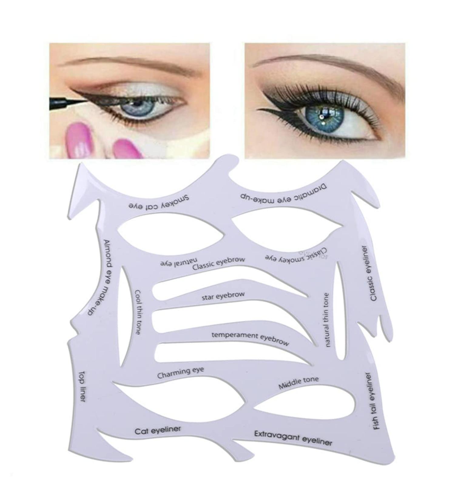 Reusable Eyebrow & Eyeliner Makeup Tool Set | Eyeshadow Templates for Perfect Eye Makeup | International Shipping Available - Buy Online on GoSupps.com
