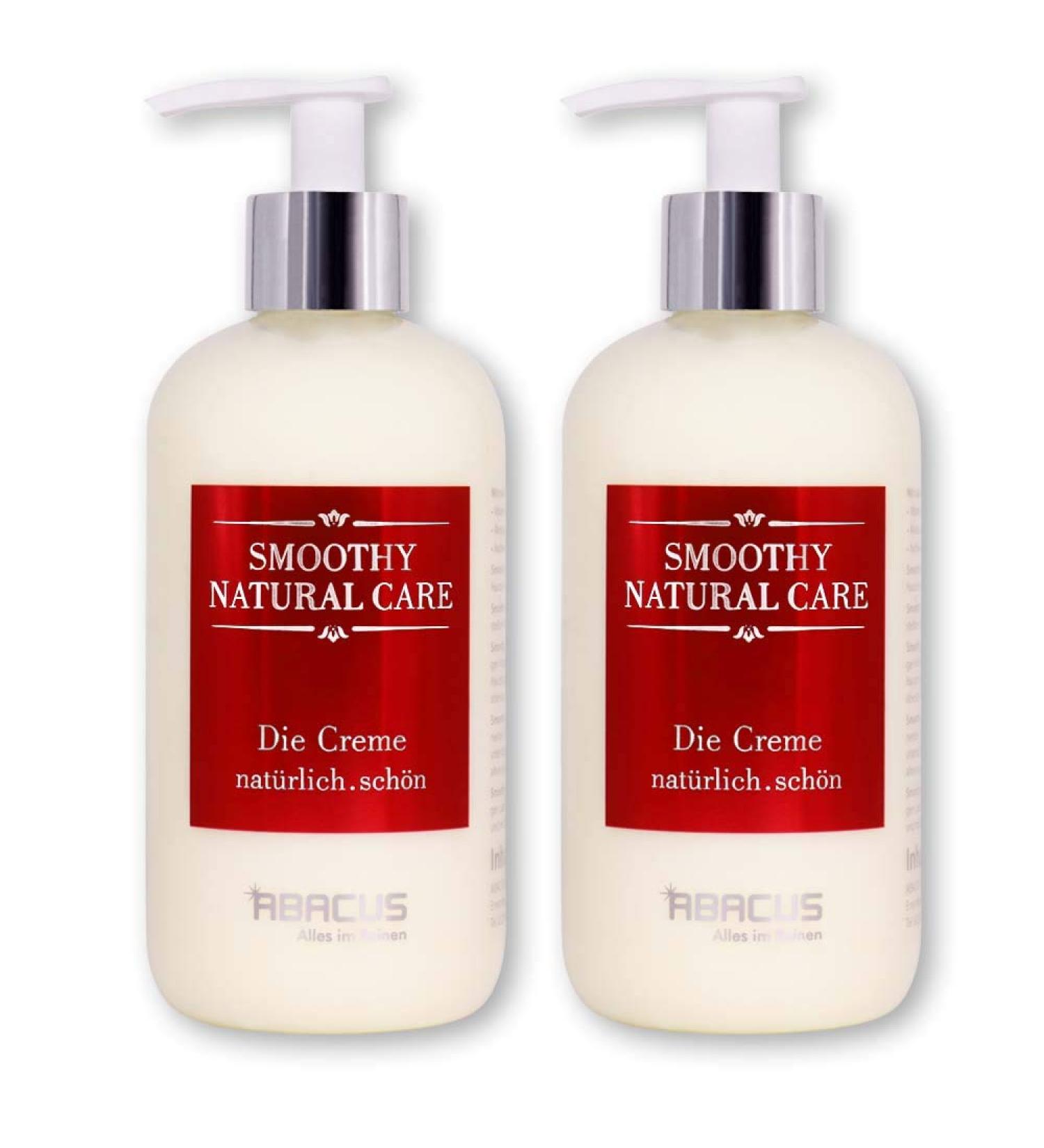 ABACUS Smoothy Natural Care Cream - 2x 300ml Hand & Body Cream with Shea Butter Avocado Jojoba & Orange Oil - International Shipping Available - Buy Online on GoSupps.com