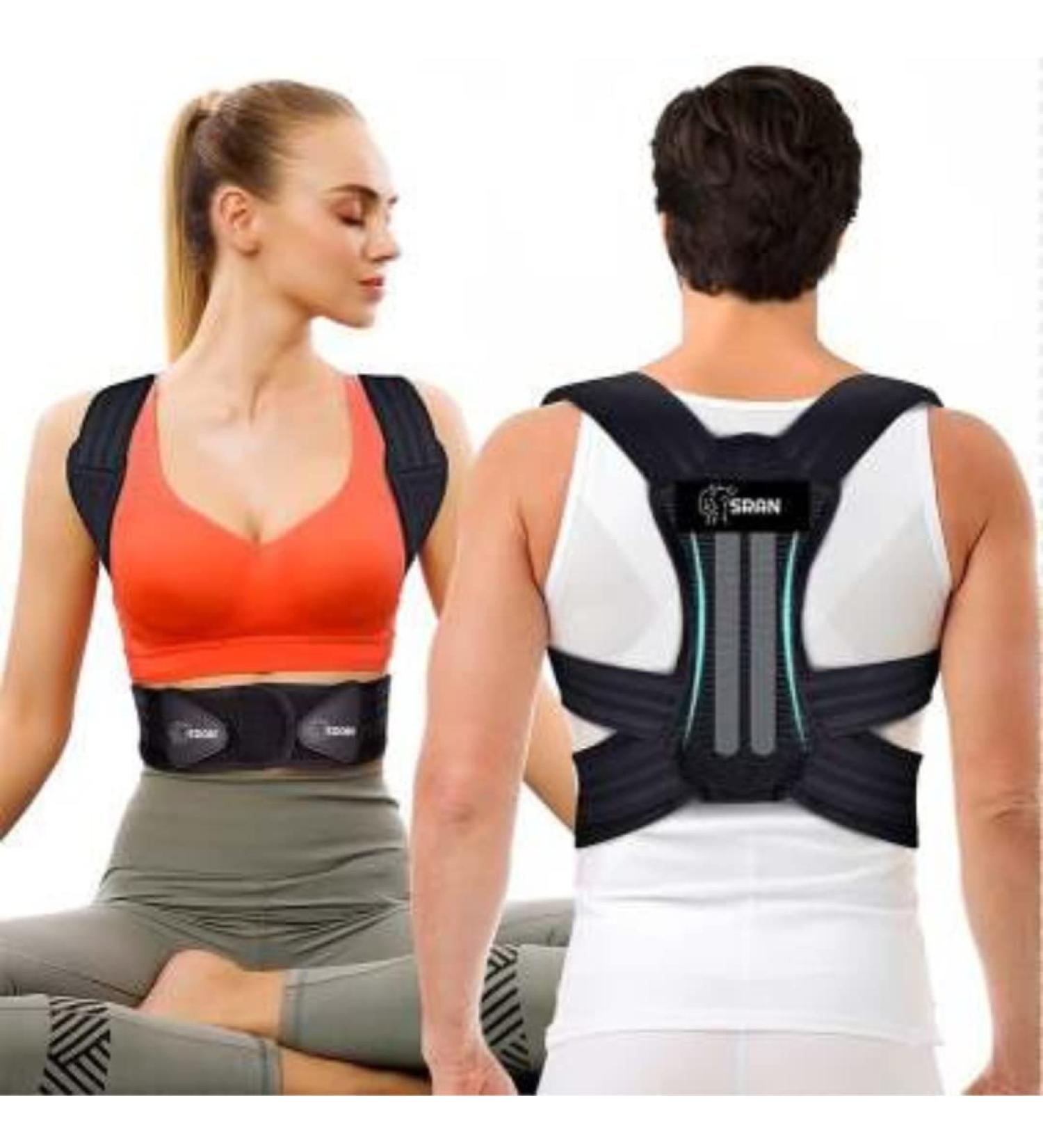 SRAN Posture Corrector Medium Size with Progress Tracking App - Improve Posture & Relieve Back, Neck, Shoulder Pain - Lightweight & Adjustable Brace for Men and Women - Buy Online on GoSupps.com