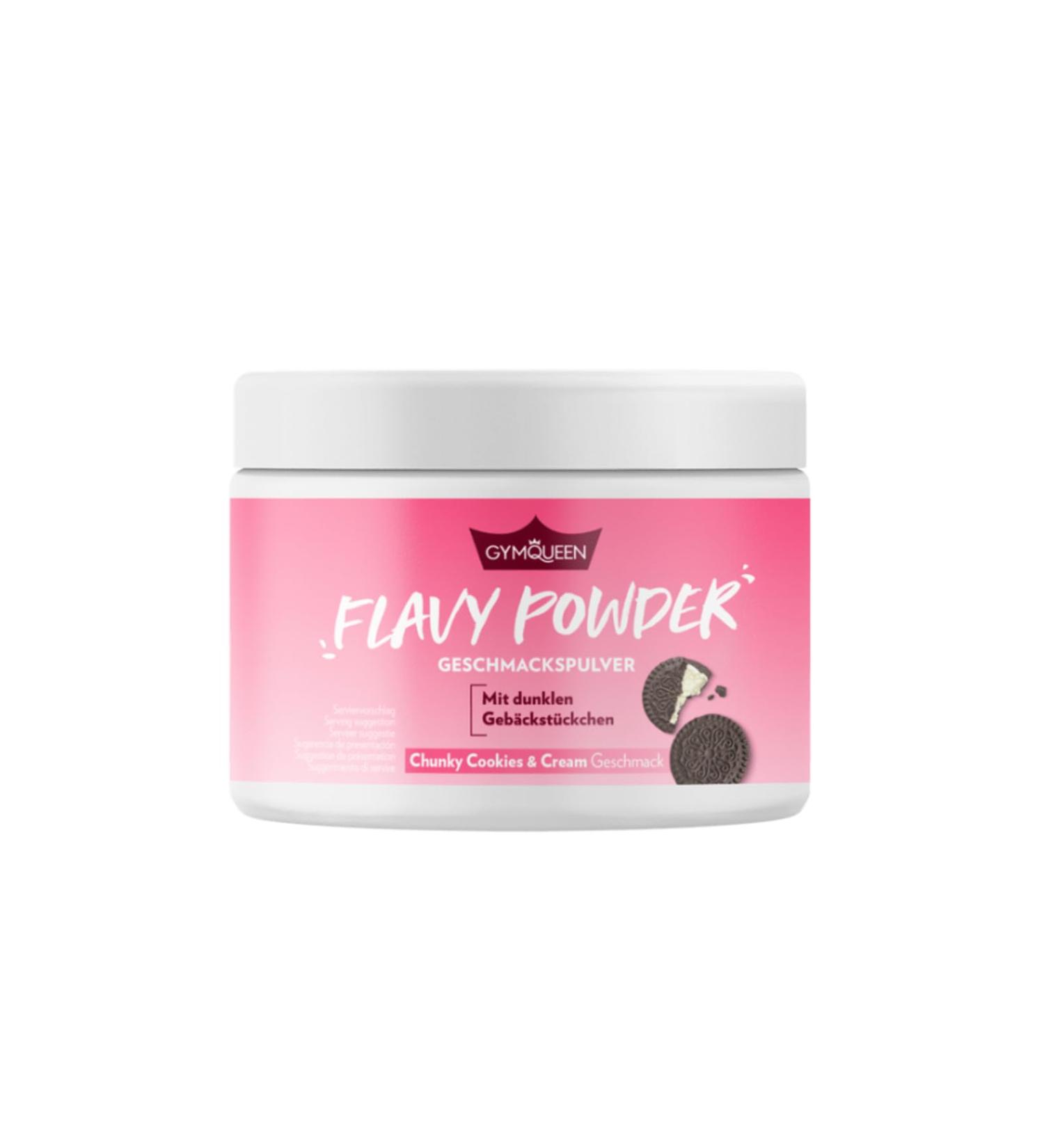 Gymqueen Flavy Powder 250g - Low-Calorie Cookies & Cream Flavor for Baking & Sweets | Premium Flavoring for Food Refinement - Buy Online on GoSupps.com