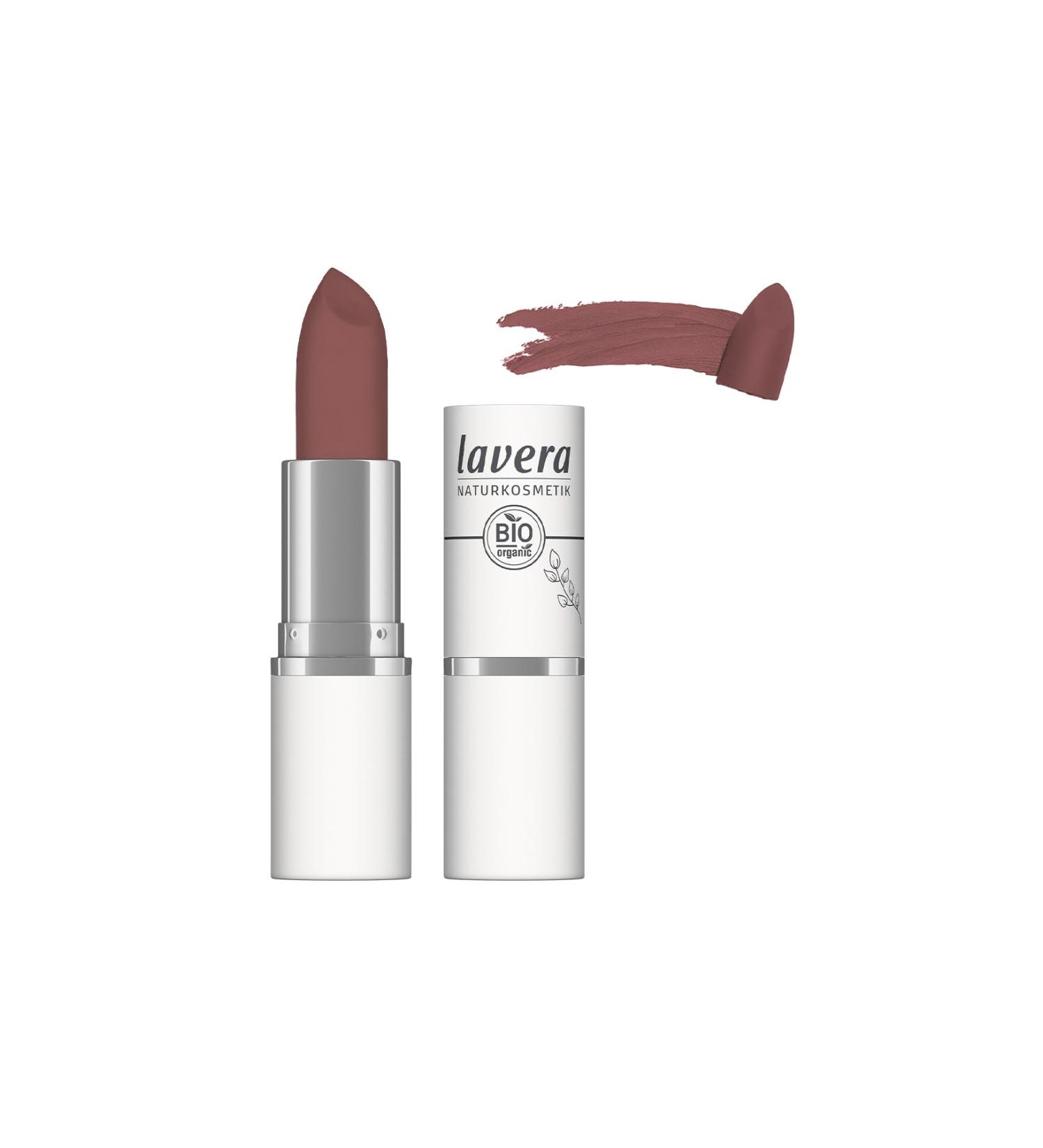 Lavera Velvet Matt Lipstick - Auburn Brown 02 - lipstick - gluten -free - without silicones - without mineral oil - without microplasty - matt texture - organic blossom butter - Bio -sunflower oil - 4.5g Auburn Brown 02 1 piece (1 Pack)