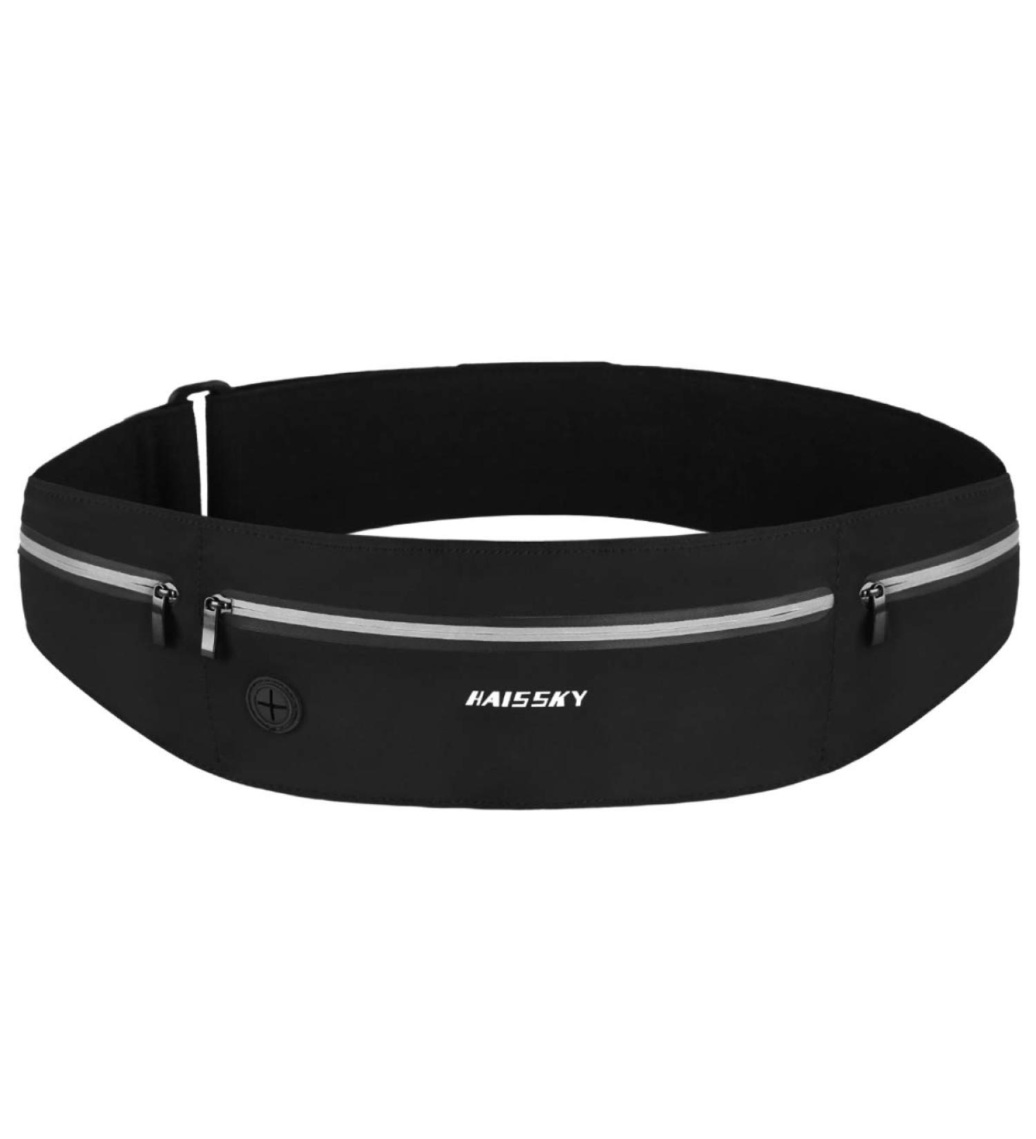 Haissky Purpose Hip Pocket Belly Bag - Fitness Belt for Running Jogging Cycling - Adjustable for Phones Up to 6.7 Inches - Black - Buy Online on GoSupps.com