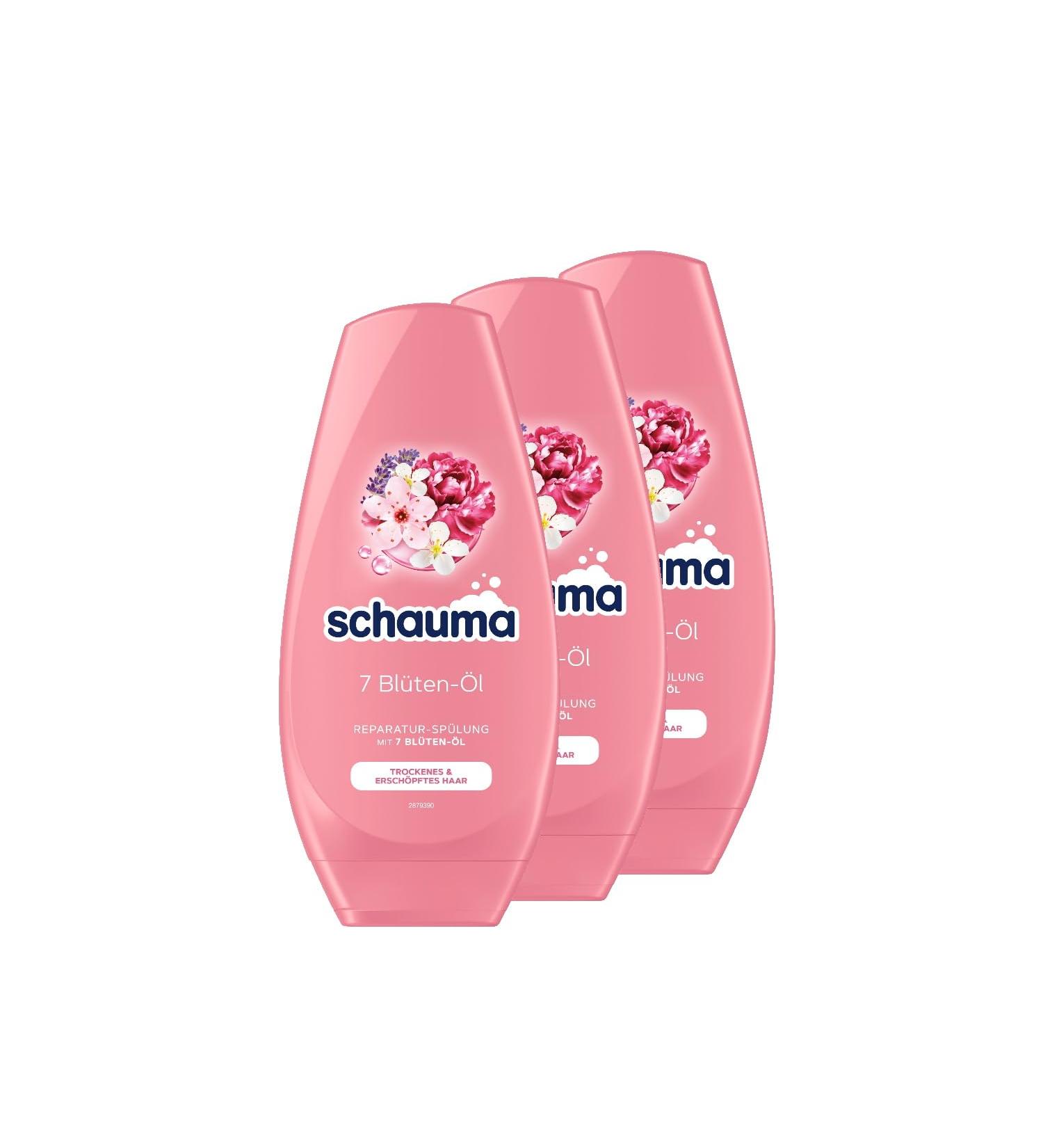  Schauma Schauma Schwarzkopf Repairing Conditioner with 7 Flower Oils (3 x 250 ml) conditioner for dry and tired hair conditioner for radiant shine without weighing hair down - Buy Online on GoSupps.com