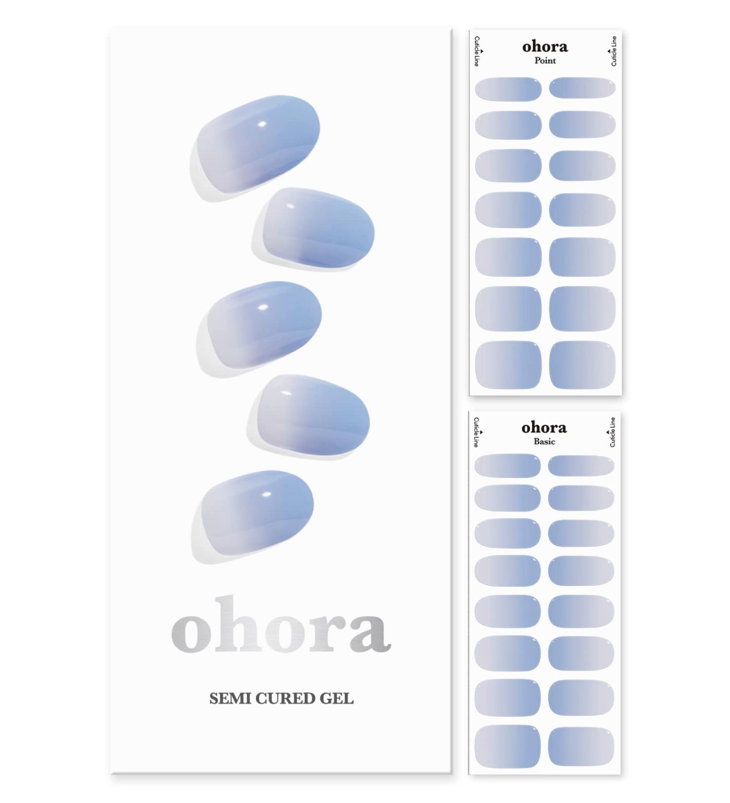 ohora Semi Cured Gel Nail Strips - N Flyway (Works with Any Nail Lamps) | Salon-Quality, Long Lasting, Easy to Apply & Remove - Includes Prep Pads, Nail File & Wooden Stick - Buy Online on GoSupps.com