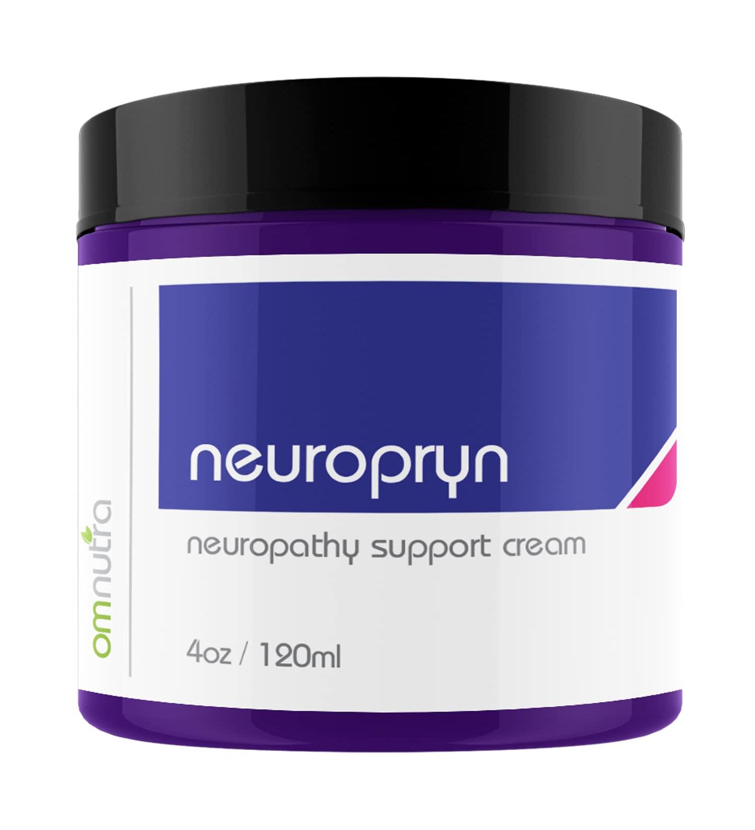 OmNutra Neuropryn Neuropathy Cream 4oz - Relief for Feet & Leg Cramps - Muscle Relaxer with Aloe Vera, Arnica Gel & Magnesium Oil - Buy Online on GoSupps.com