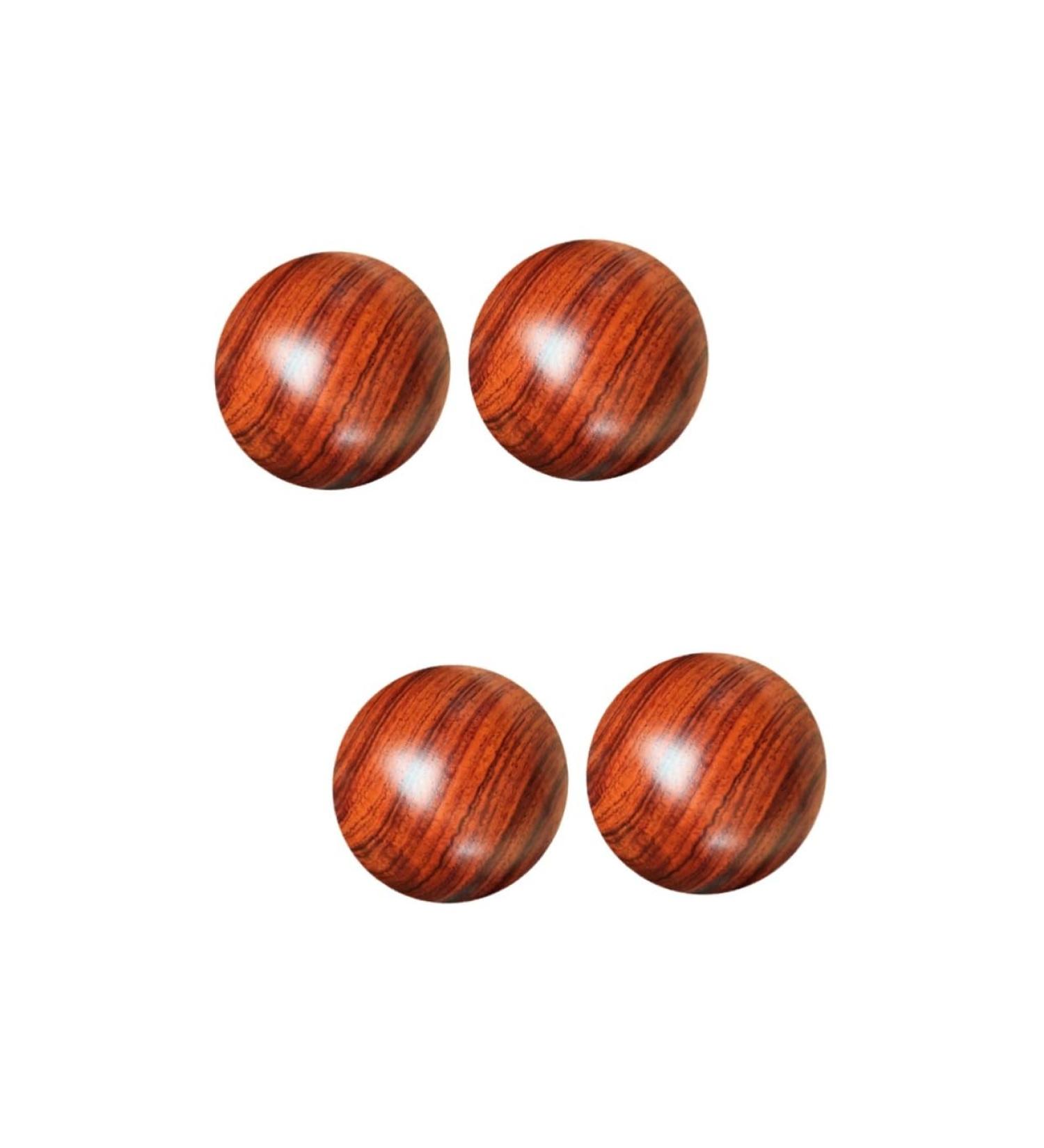 Buy TOVINANNA 4-Piece Solid Wood Massage Ball Set - Hand & Foot Acupressure Therapy for Health & Fitness - Buy Online on GoSupps.com