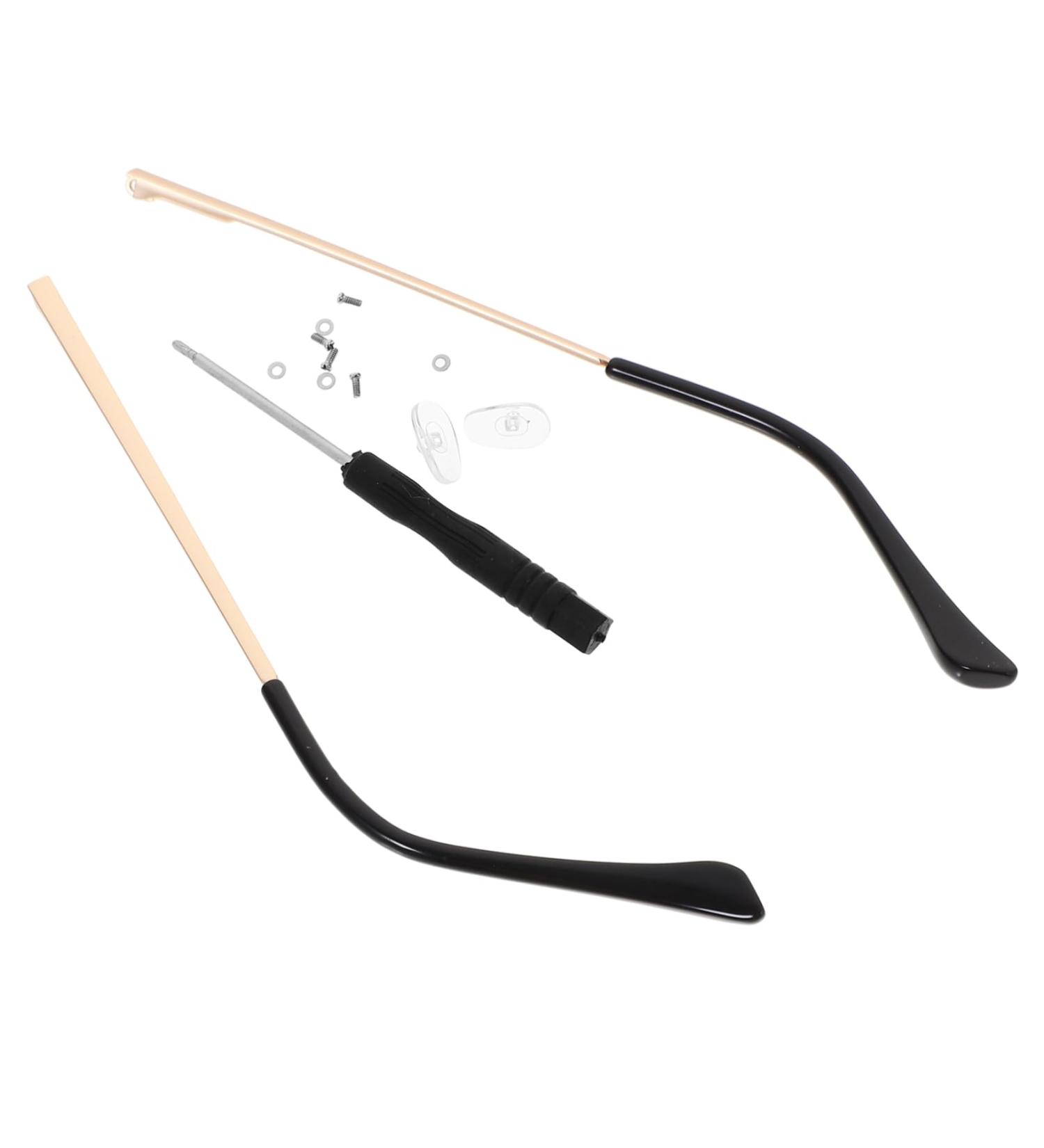 ORFOFE Glasses Frame Brackets - Replacement Arm & Temple Repair for Glasses - Gold Metal 13x0.5x0.3cm - Buy Online on GoSupps.com