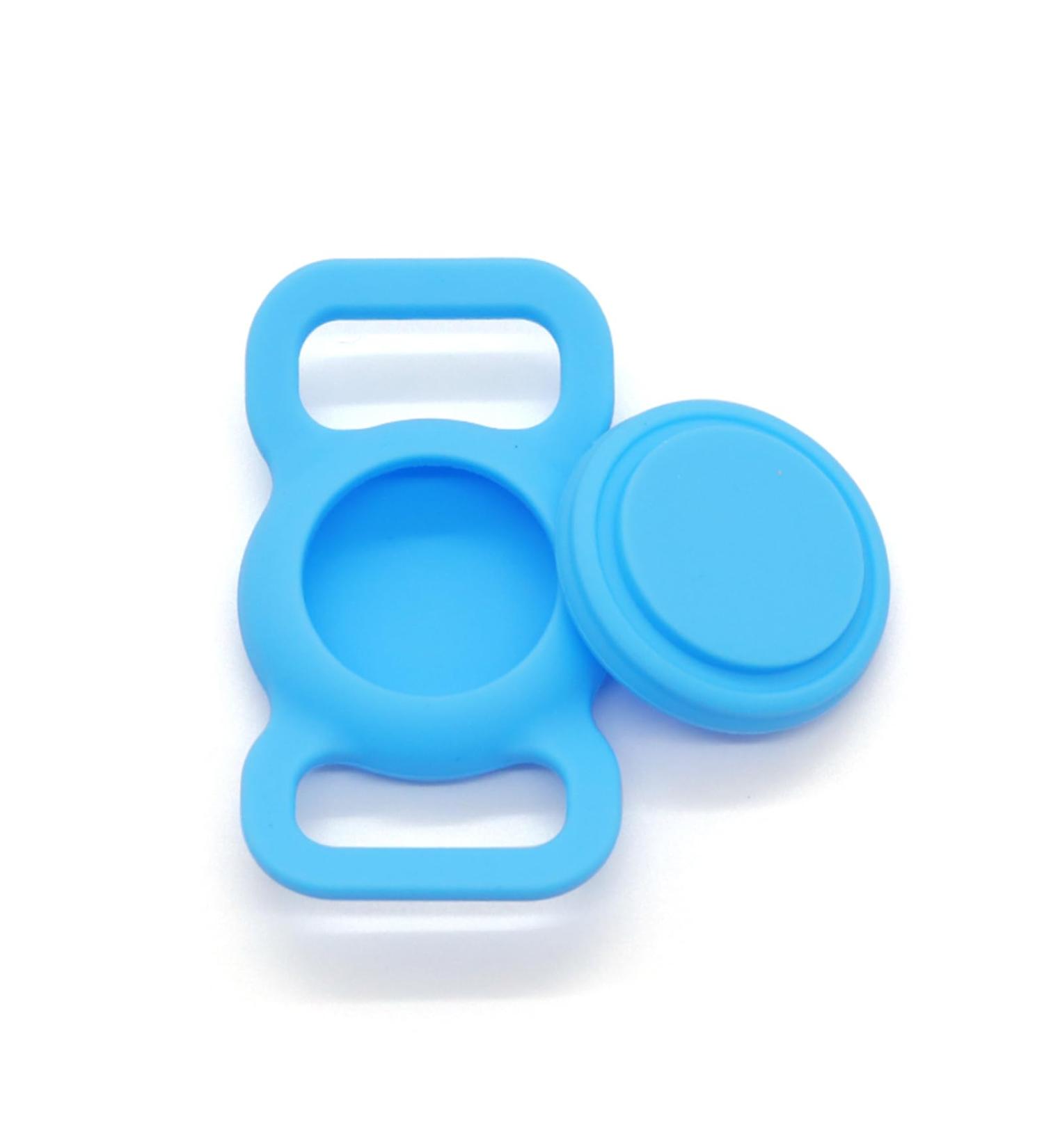 Premium Blue Airtag Dog Collar | GPS Tracker & Anti-Lost Silicone Cover for Pets | Apple Airtag Holder - Buy Online on GoSupps.com