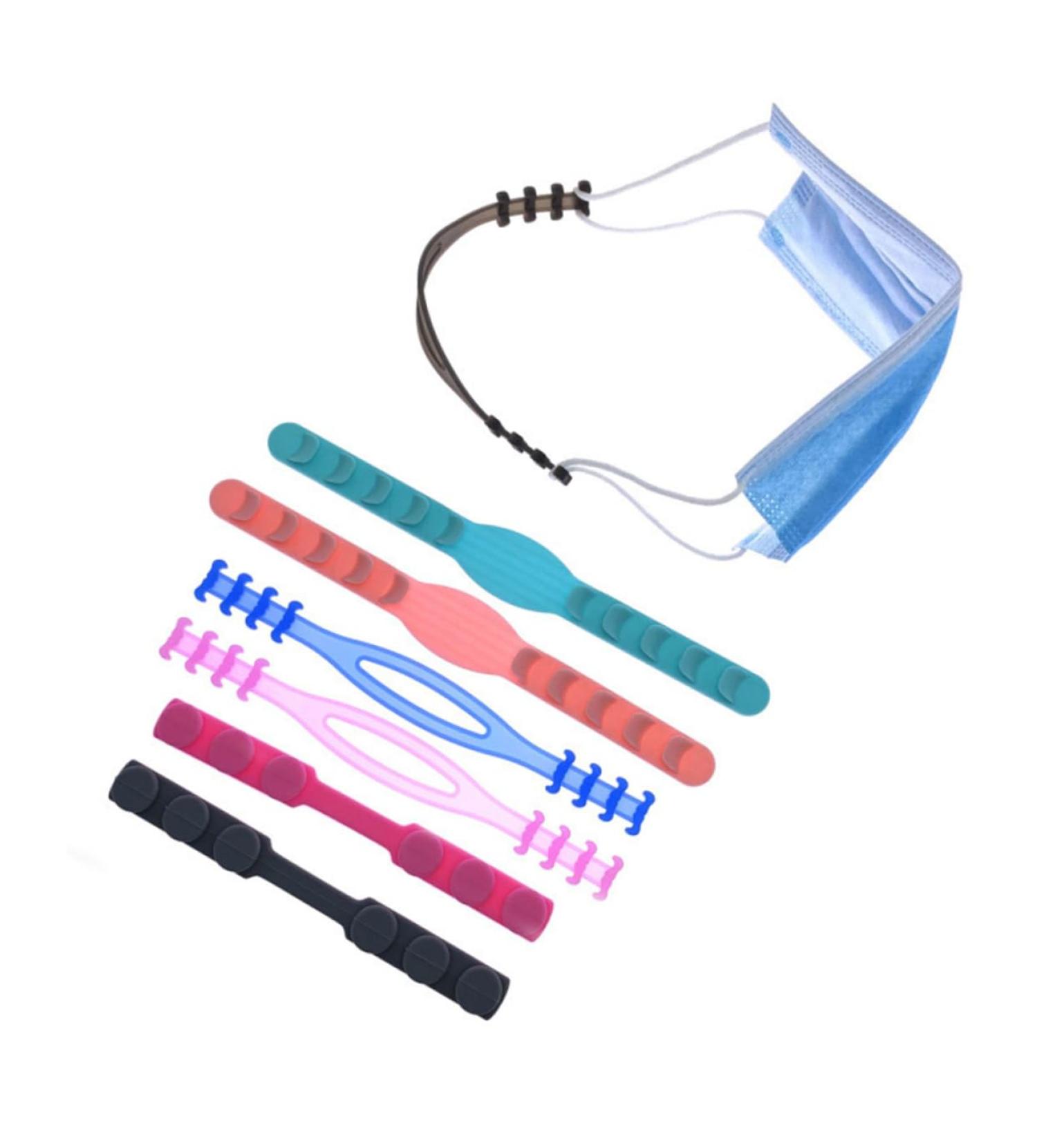 Minkissy 6-Pack Ear Protection Mask Hanger - Slipproof Elastic Band Buckle for Masks & Ear Grips - Secure & Convenient Mask Hooks 16x1.5cm - Buy Online on GoSupps.com