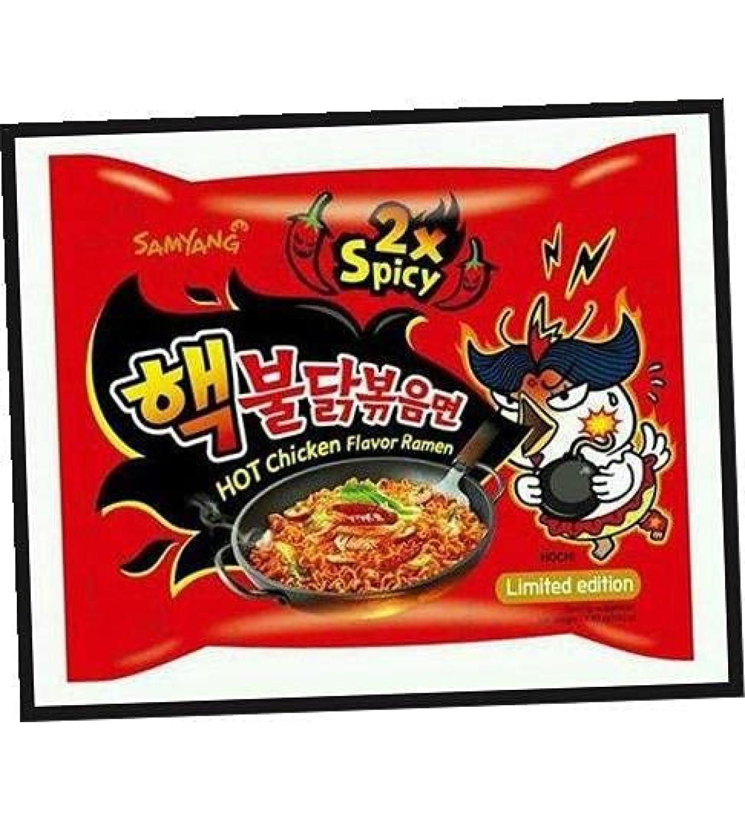 Samyang 2X Spicy Hot Chicken Flavor Ramen - Korean Spicy Noodle 10 Pack (140g Each) - Spicy 4.93 Ounce - Buy Online on GoSupps.com