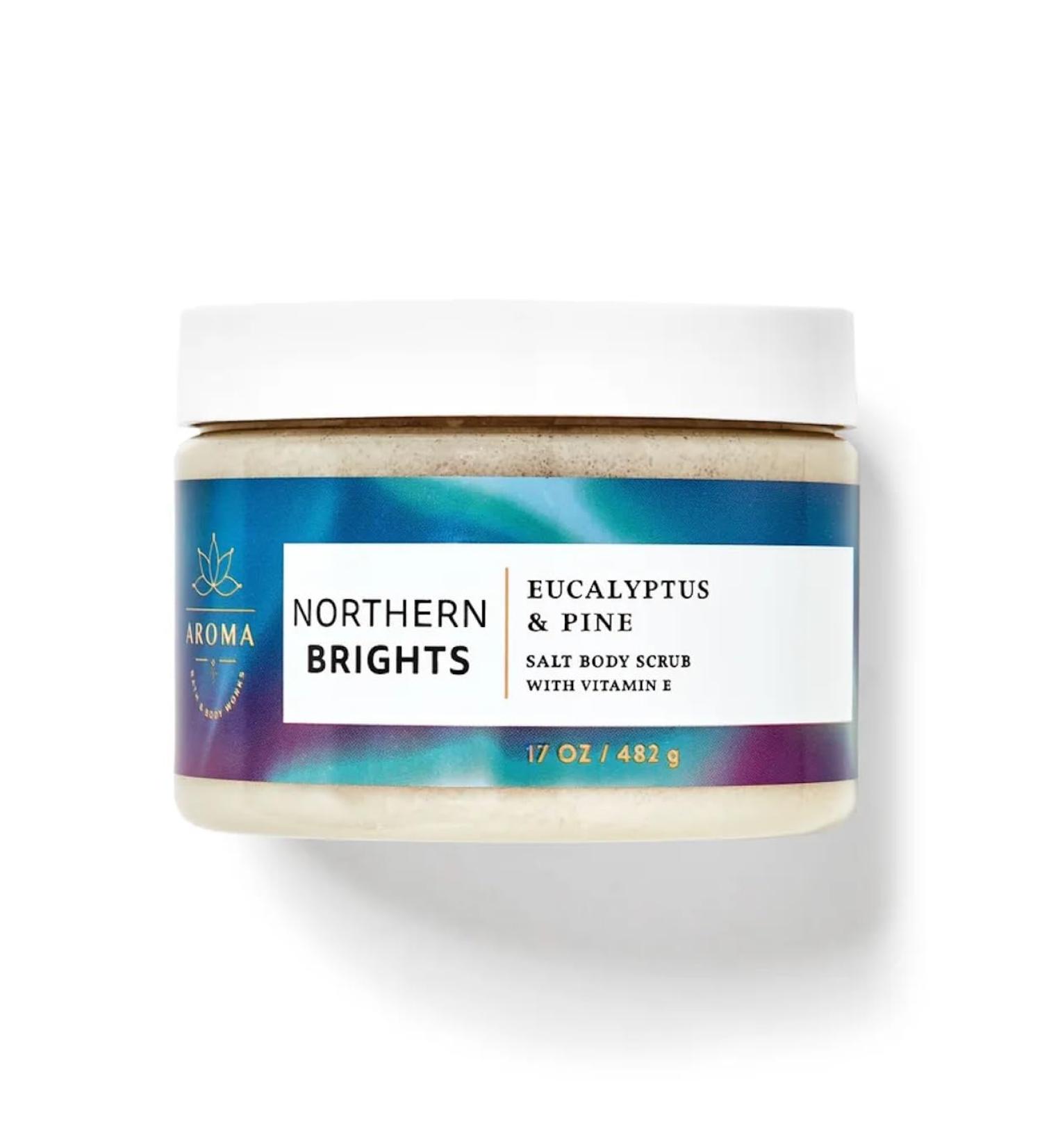 Bath and Body Works Aromatherapy Salt Scrub 17 Ounce (Northern Brights Eucalyptus & Pine)