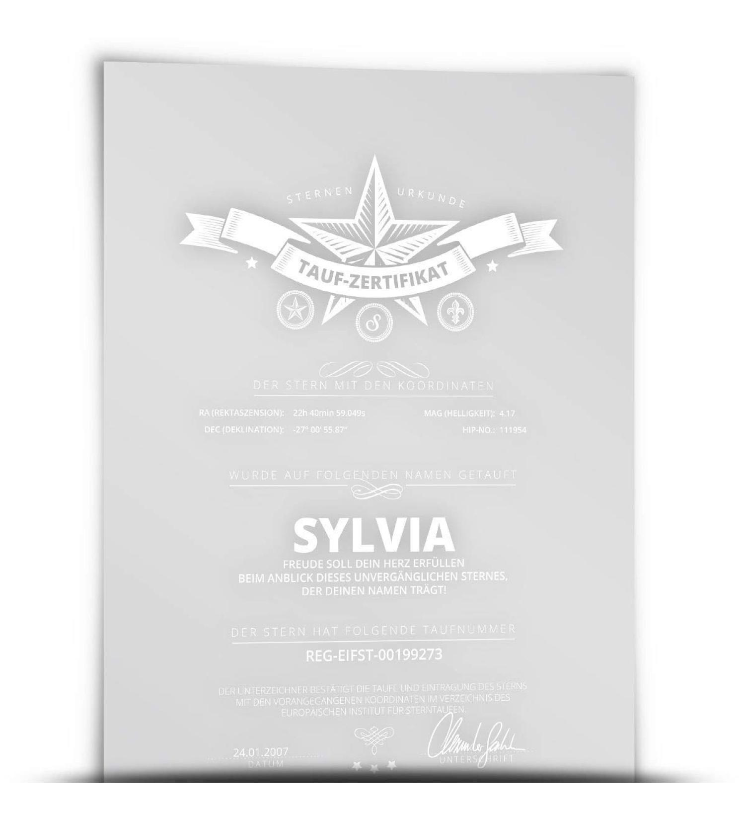 Real Star Baptism - Name a Star Gift Package | Diamond Certificate in Acrylic Glass - Buy Online on GoSupps.com
