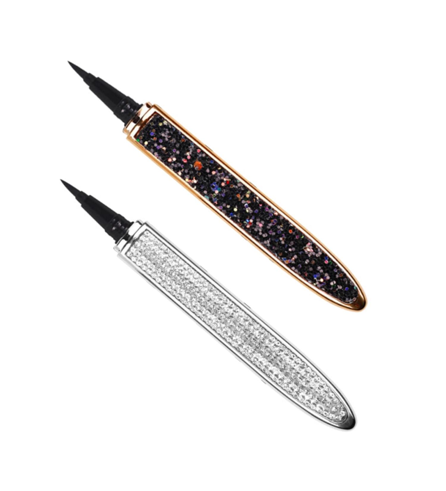 PLAFOPE 4 Pcs Diamond Eyeliner Cosmetic Pens Gold Eyeliner Professional Eyeliner Pen Rose Gold Plated Black - Buy Online on GoSupps.com