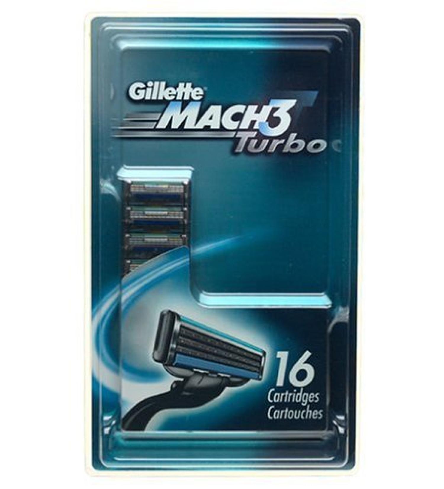 Gillette MACH3 Turbo Shaving Cartridges (16 Cartridges)