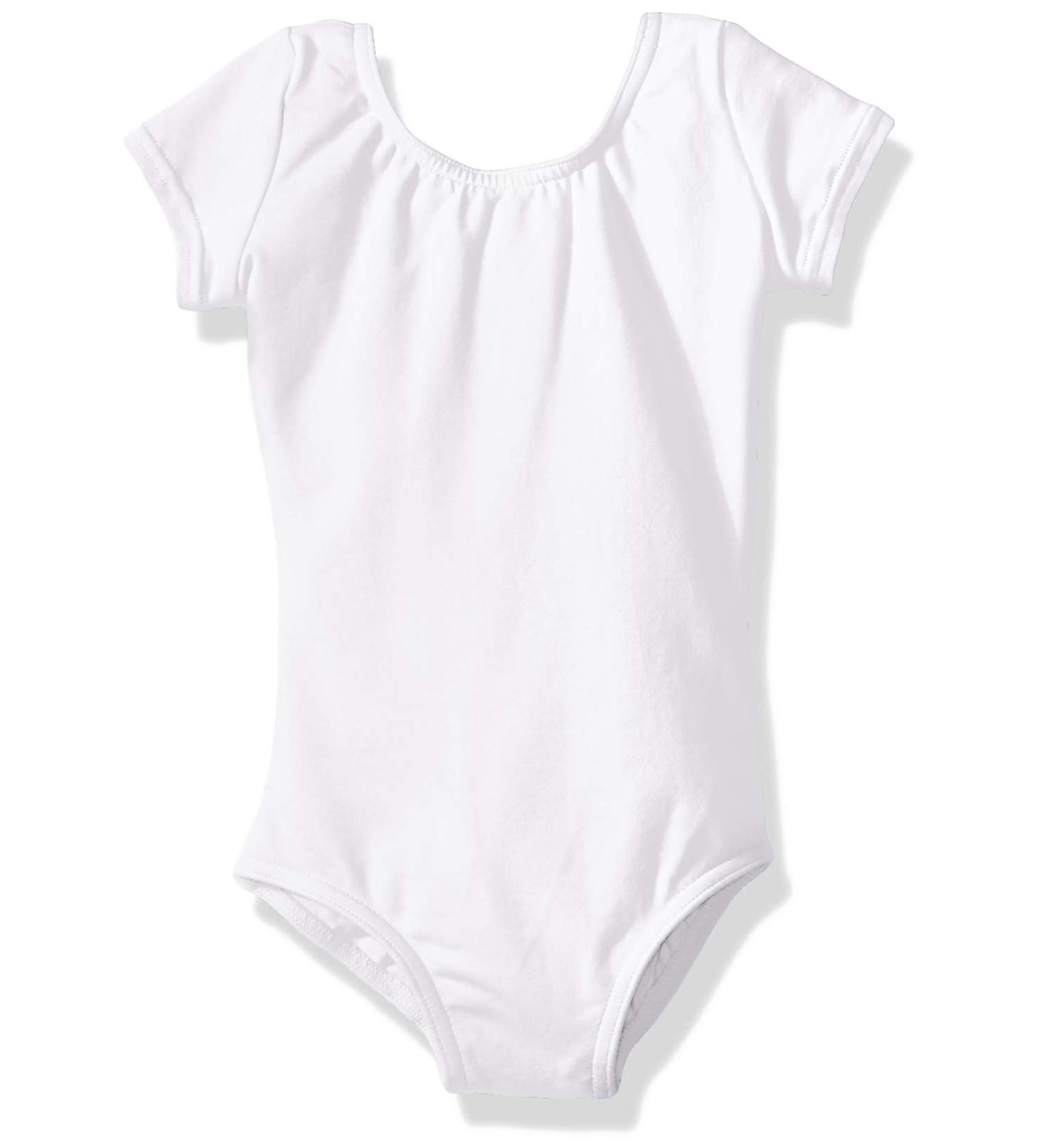 Capezio Girls Classic Short Sleeve Leotard - Toddler White | Premium Dancewear - Buy Online on GoSupps.com