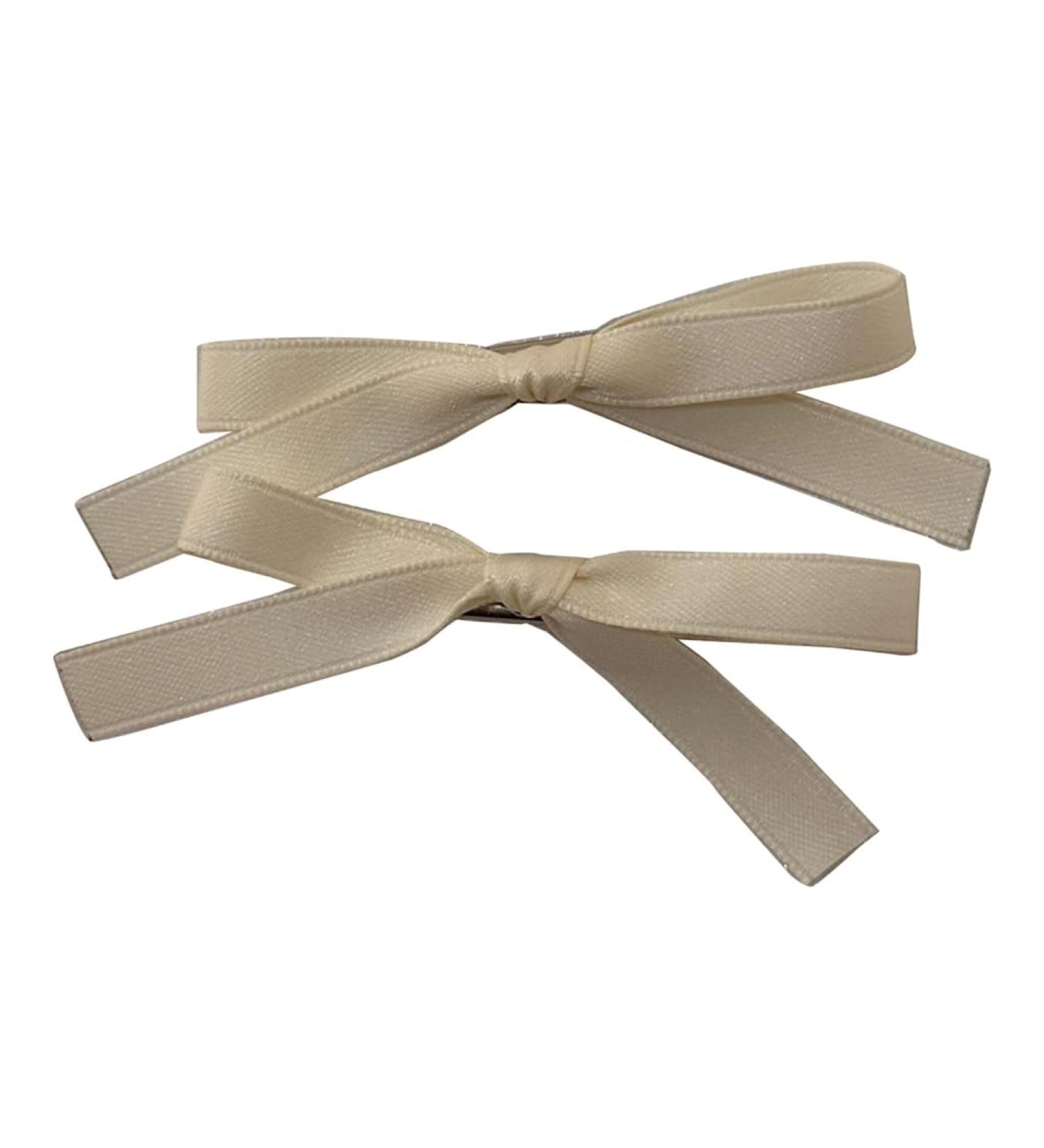 hgnxa Sweet Ballet Ribbon Hair Clip Lazy Hairpin Duckbill Hairclips Hair Barrettes for Women Side Bangs Hair Styling Tool Beige - Buy Online on GoSupps.com