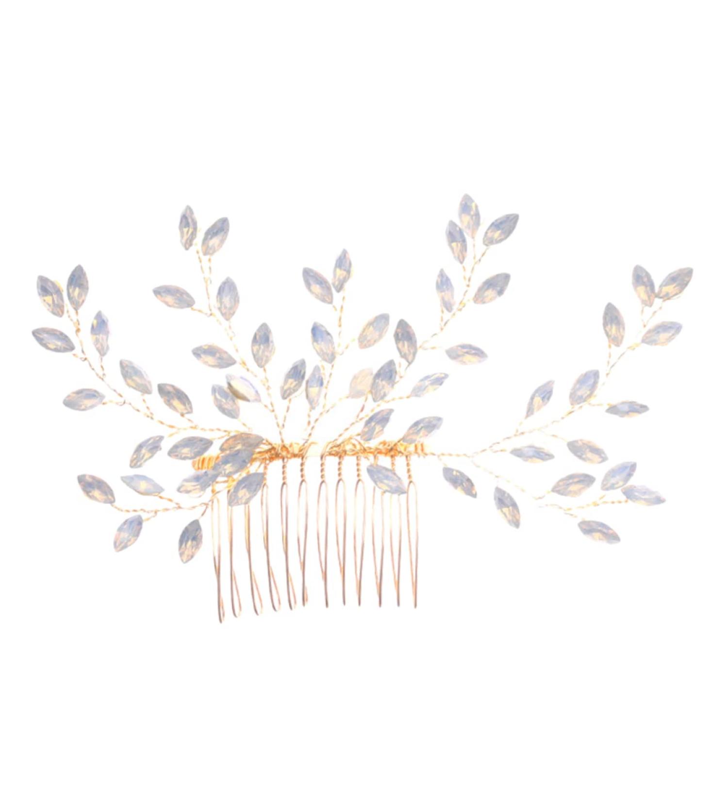 Ipetboom Sweet Rhinestone Hair Accessories Bead Threader Womens Hair Accessories Rhinestone Headpiece Wedding Hair Comb Beads Tiara Bridal Hair Comb Clip Hair Piece Metal Rhinestones Bride - Buy Online on GoSupps.com