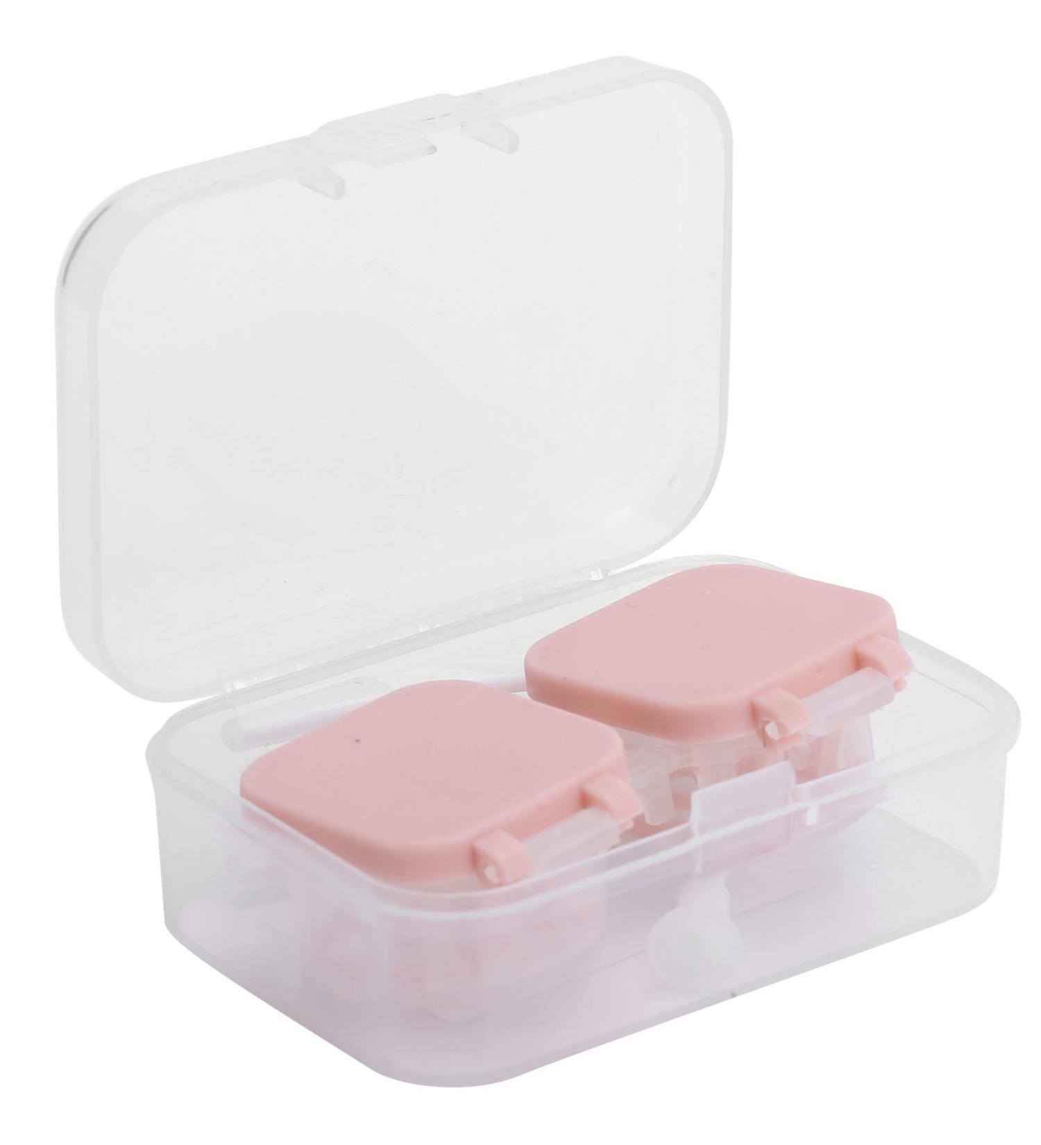 Dioche Pink Contact Lens Container with Suction Sticks - Portable Mini Travel Box for Daily Use - Buy Online on GoSupps.com