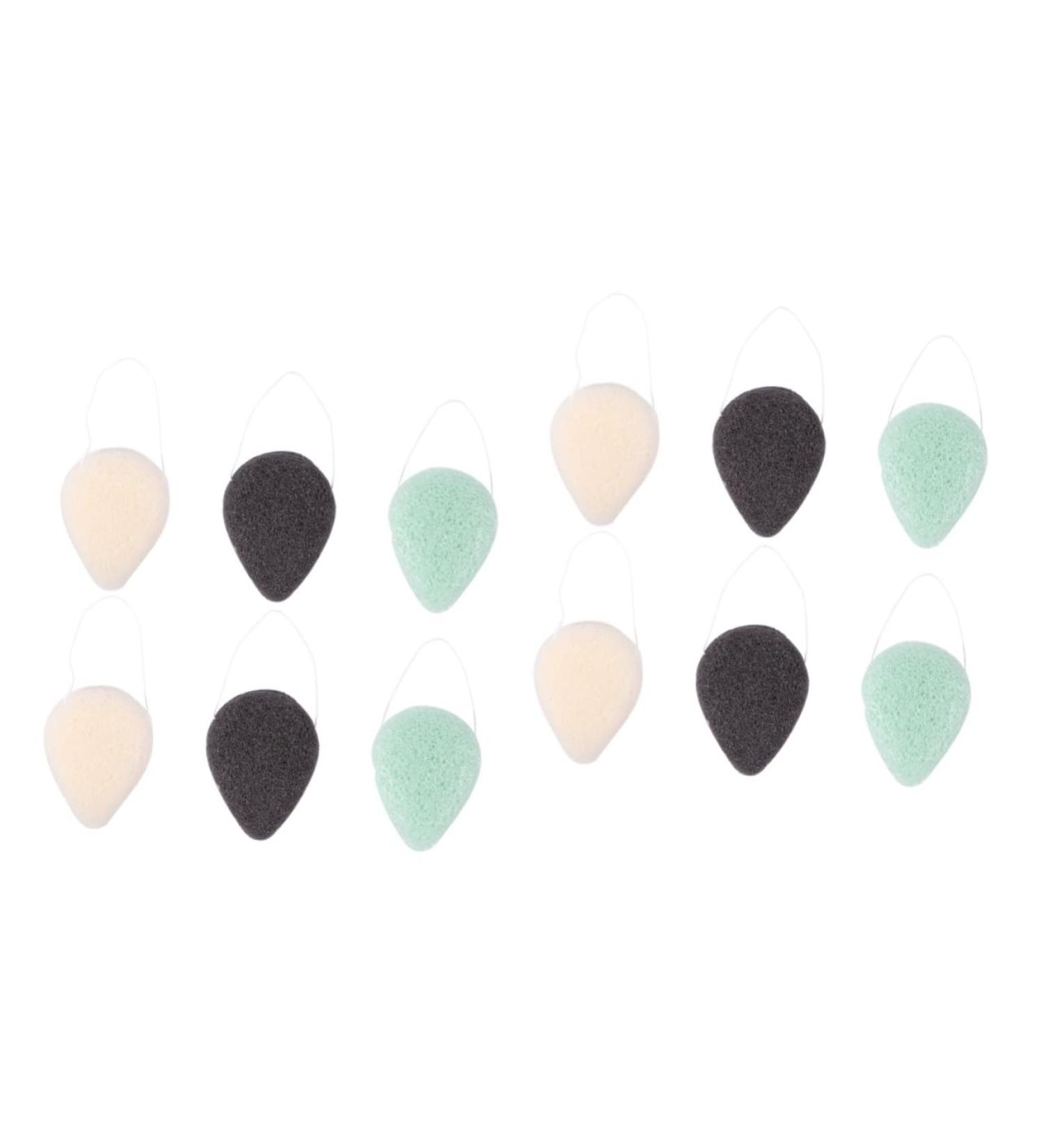 FRCOLOR 12 Pcs Makeup Remover & Cleansing Puffs - Konjac Facial Sponges & Pads for Effortless Makeup Removal - Buy Online on GoSupps.com