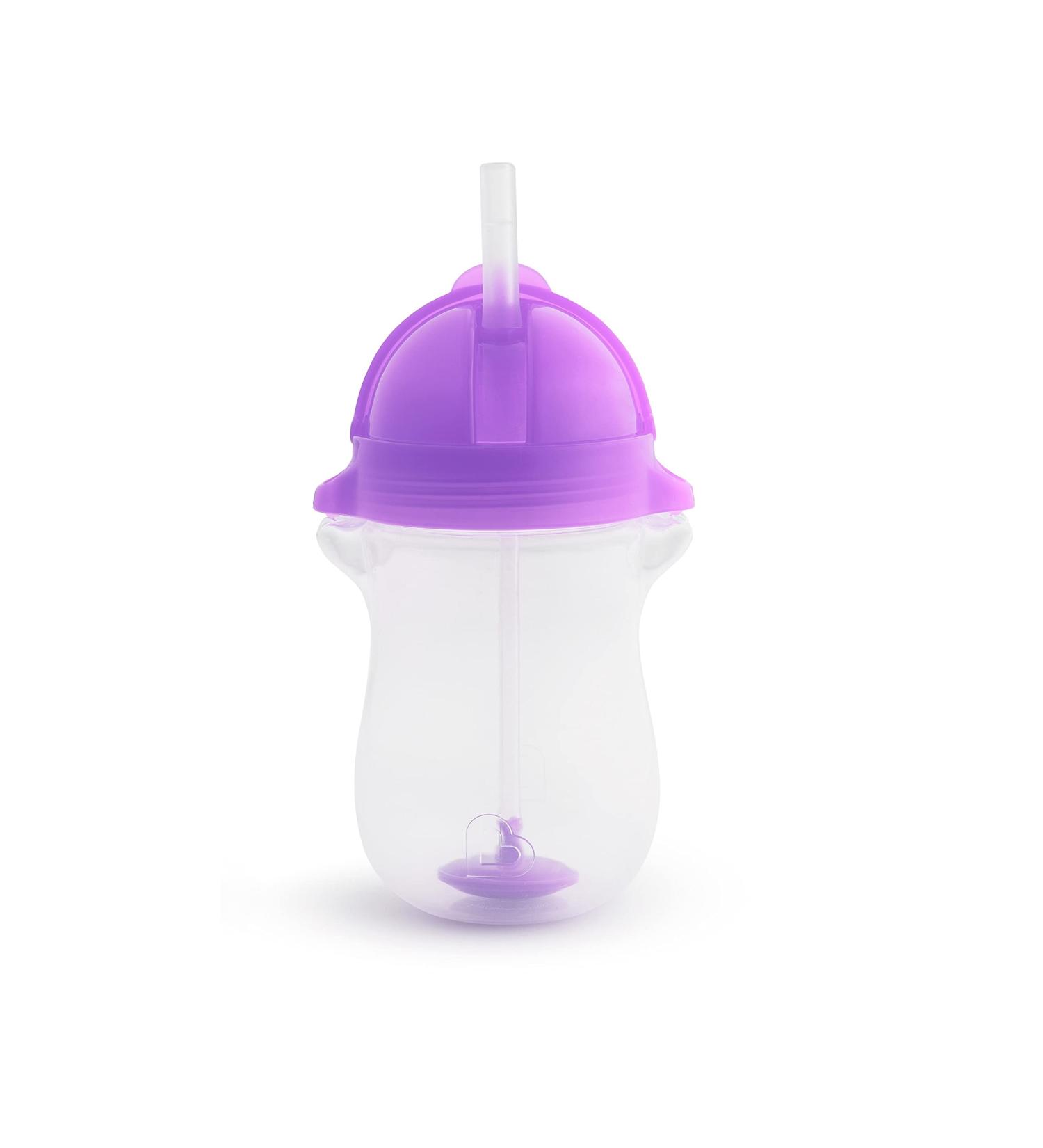 Munchkin Click Lock Any Angle Weighted 2 Piece Straw Cup (Blue/Blue)
