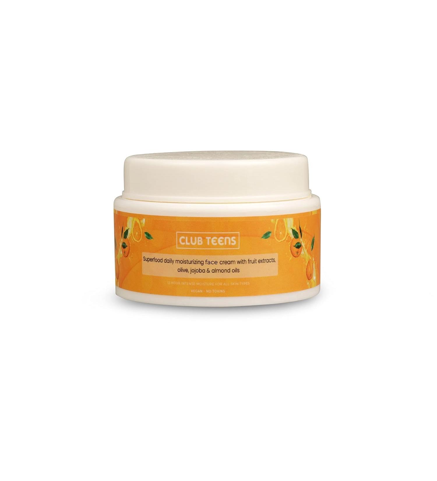 C Teens Vegan Face Moisturizing Cream for Teenagers | Organic Rejuvenating Hydration with Glycerin Coconut & Almond Oil - 50 GM - Buy Online on GoSupps.com