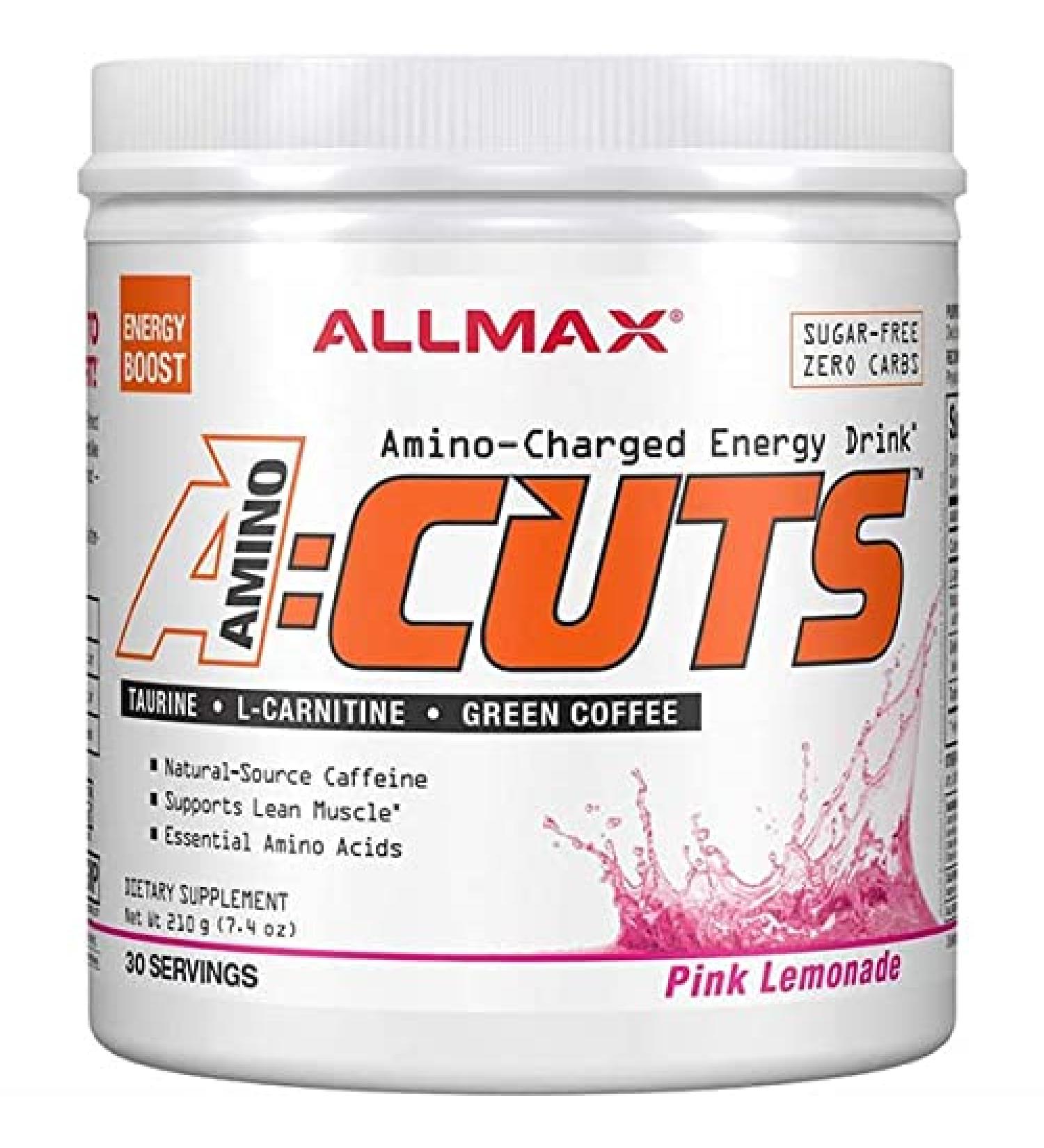 ALLMAX ACUTS Amino Energy Drink - Pink Lemonade 7.4 oz | Boost Energy & Endurance - Buy Online on GoSupps.com