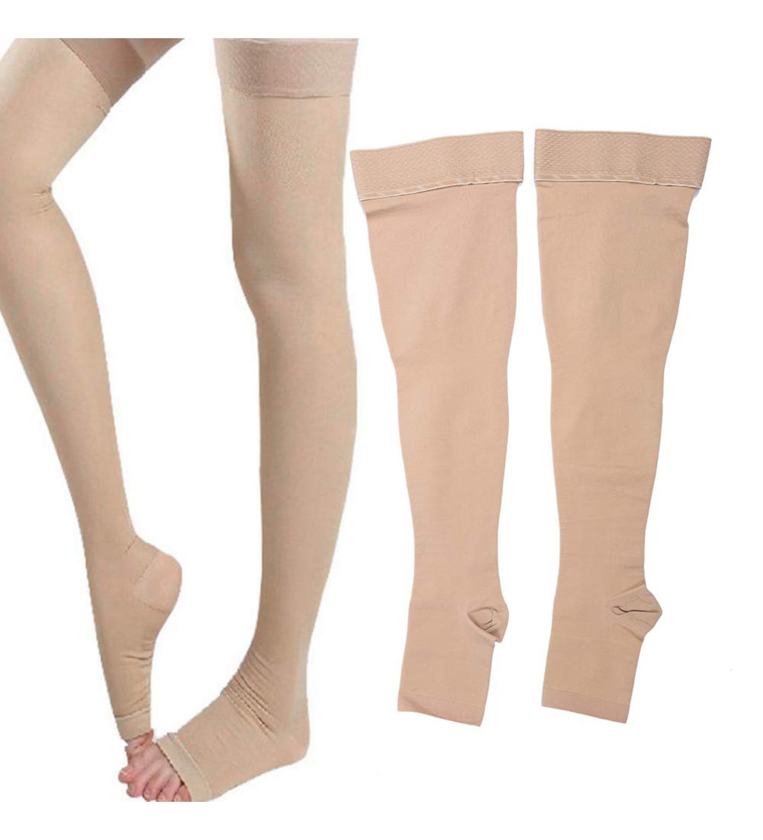 Brrnoo Women's Compression Socks - Lycra & Cotton Anti-Slip Seamless 20-32 mmHg for Leg Trimming & Varicose Vein Prevention - Buy Online on GoSupps.com