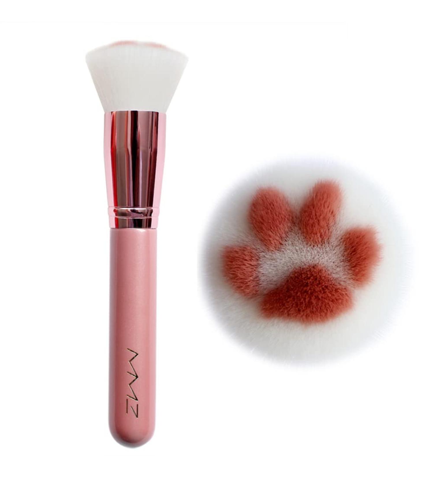Kitten Paw Concealer Brush Fiber Professional Cosmetic Brushes Hair Rounded Tapered Brush for Liquid Cream Powder Blending Buffing Concealer Aviere Pink - Buy Online on GoSupps.com