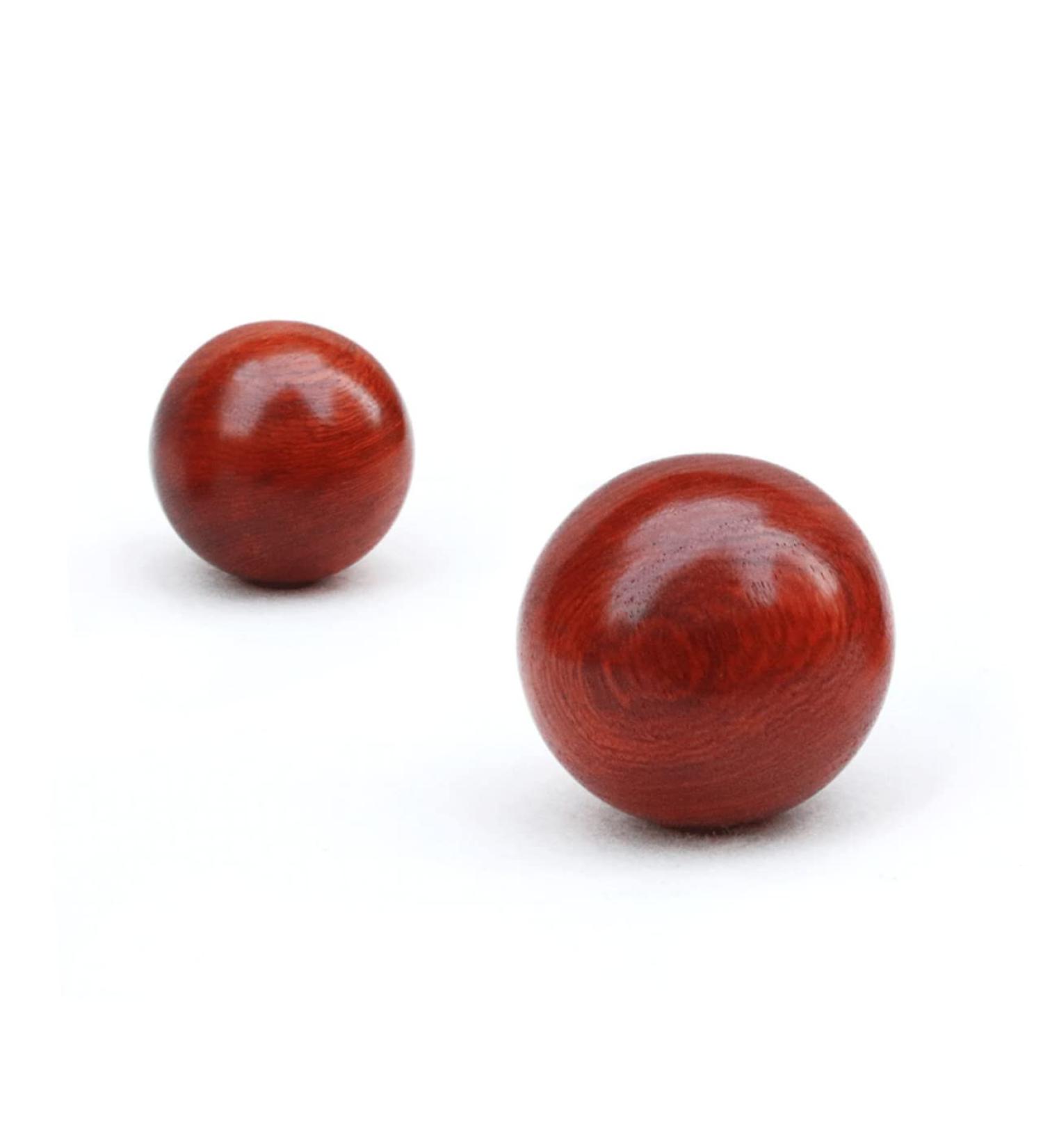 HAPINARY Rosewood Handball Massage Roller - 2 Pieces 6cm Classic Red Hand Massage Ball for Relaxation & Wellness - Buy Online on GoSupps.com
