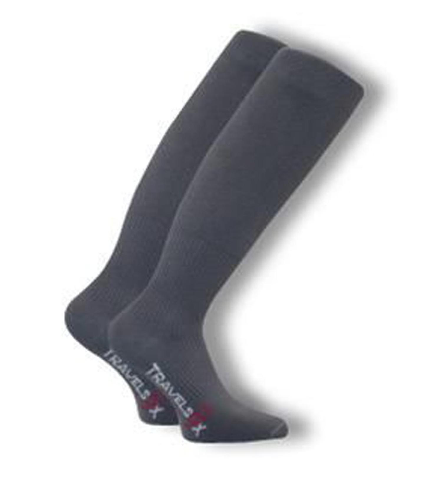 Travelsox Flight Travel Socks OTC Patented Graduated Compression TS1000 Medium Grey