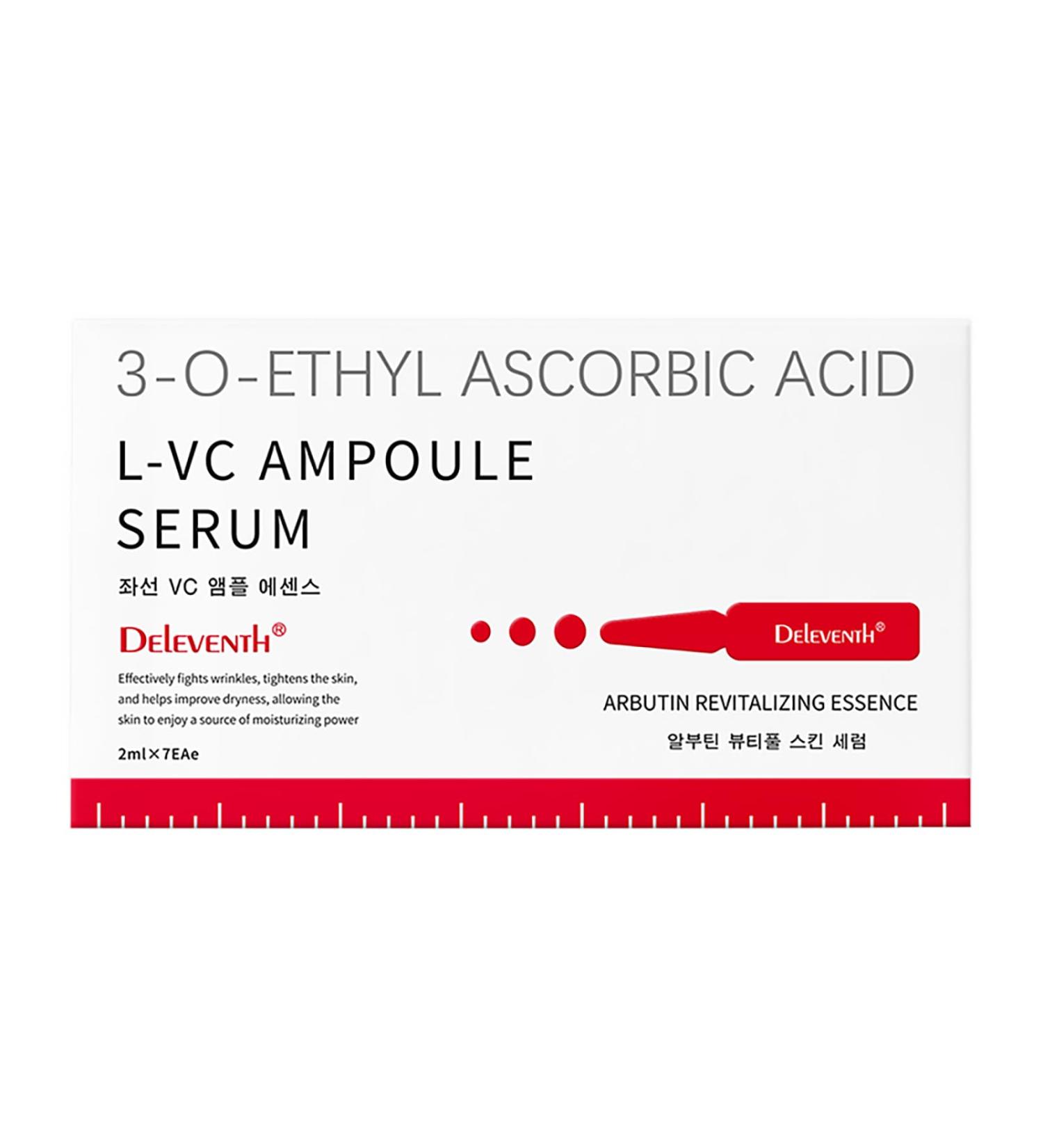 DEleventh Korean Brand Vitamin C Ampoule Serum 2ml 7EAe / with Niacinamide (Vitamin B3) & Pro-Xilane Anti-Aging Brighten Hydrate and Smooth Skin Creates a Radiant Youthful Complexion - Buy Online on GoSupps.com