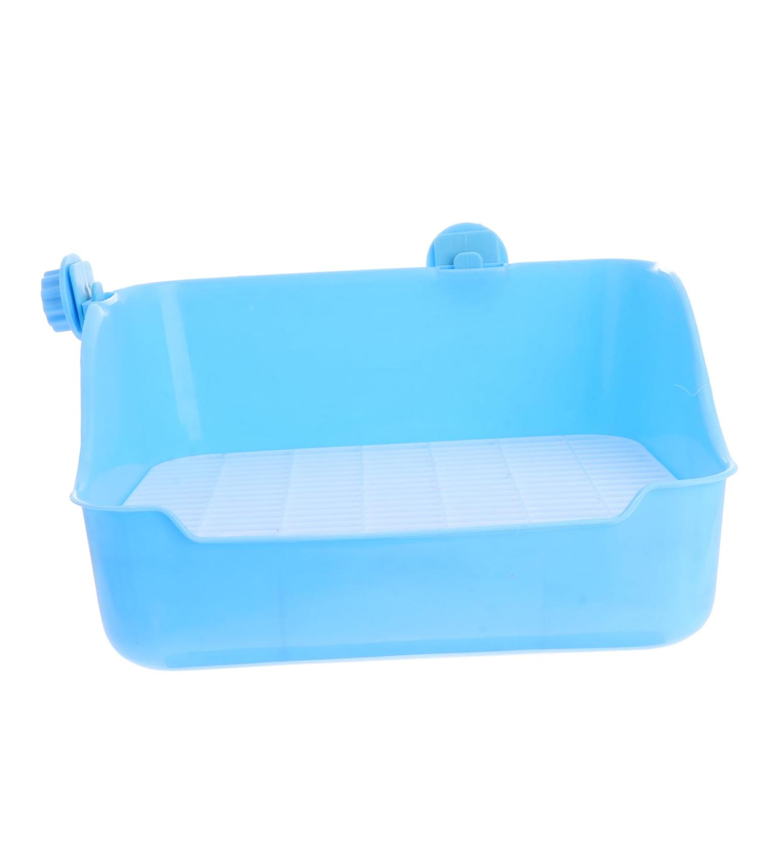 Angoily Rabbit Corner Toilet Rabbit Potty Trainer Hamster Bedding Cage Lacework Potty Trainer Pet Large medium Blue - Buy Online on GoSupps.com
