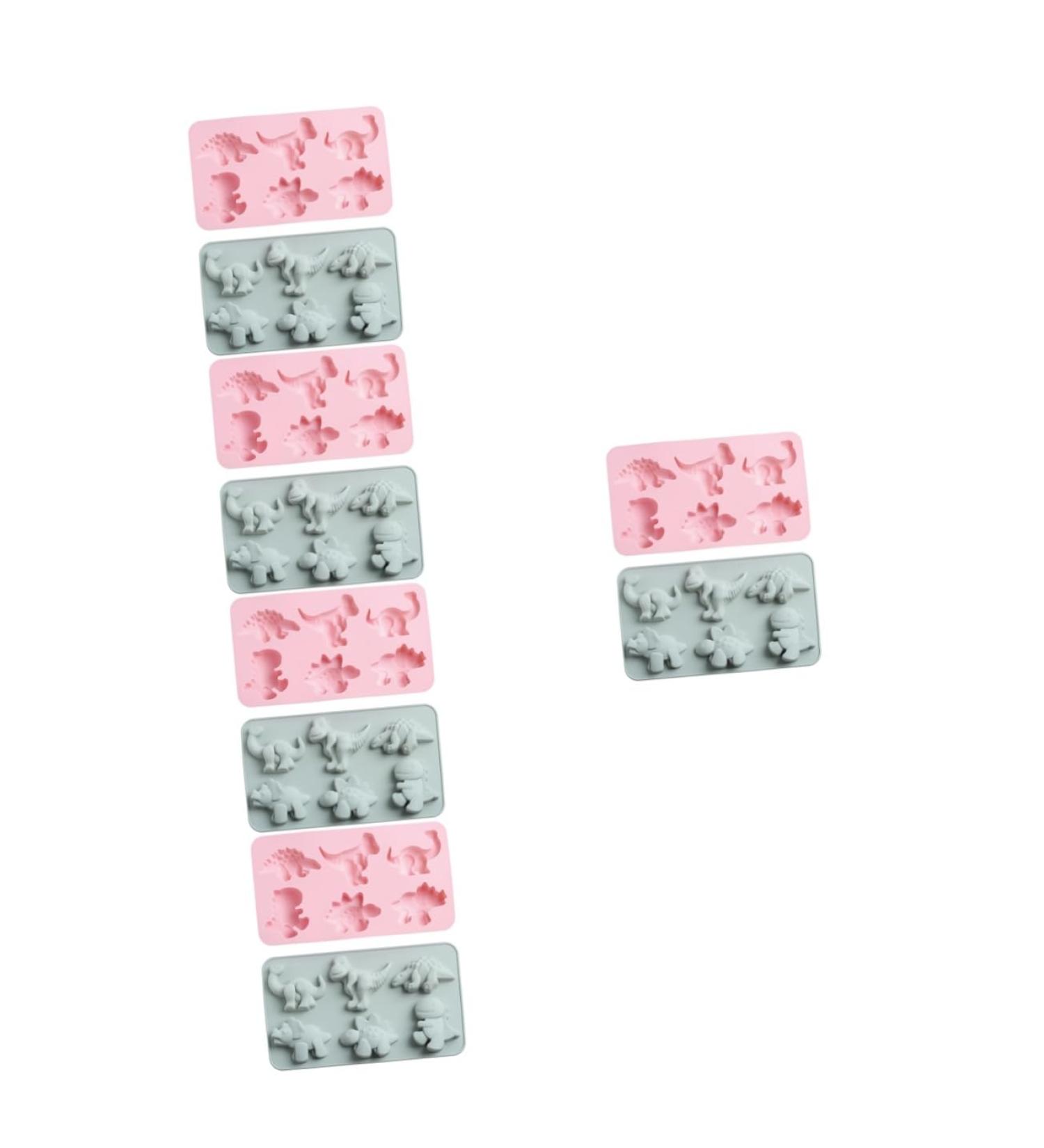 MAGICLULU 3D Birthday Cake Pan 10 Pcs Dinosaur Cake Mold Candy Jelly 3 Cube Moulds 28X16.2CMx5pcs - Buy Online on GoSupps.com