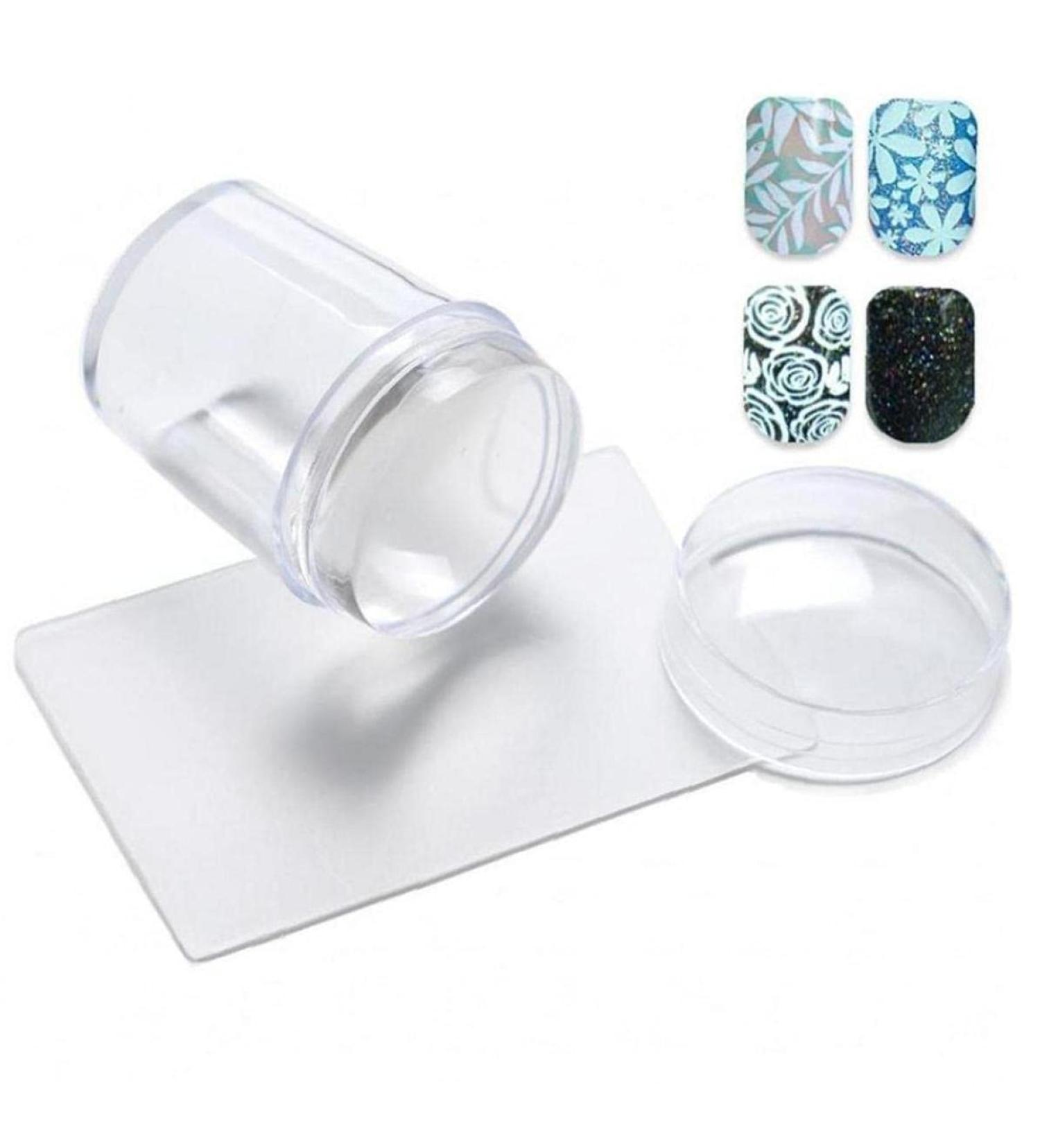 Nail Stamp & Scraper - Clear Silicone Jelly Nail Art Stamper | International Shipping - Buy Online on GoSupps.com