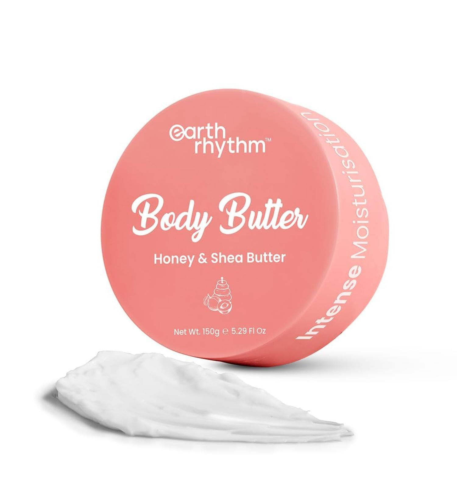 Earth Rhythm Honey and Shea Body Butter - Long Lasting Moisturization for Men & Women | 150gm - Buy Online on GoSupps.com