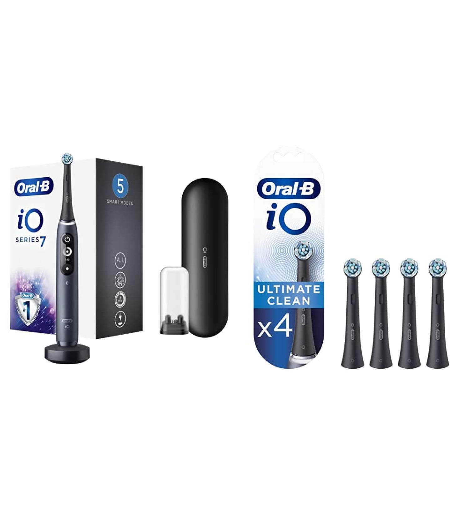 Oral-B iO - 7 - Black Electric Toothbrush + 4 Refills Black + 4 Refills - Buy Online on GoSupps.com