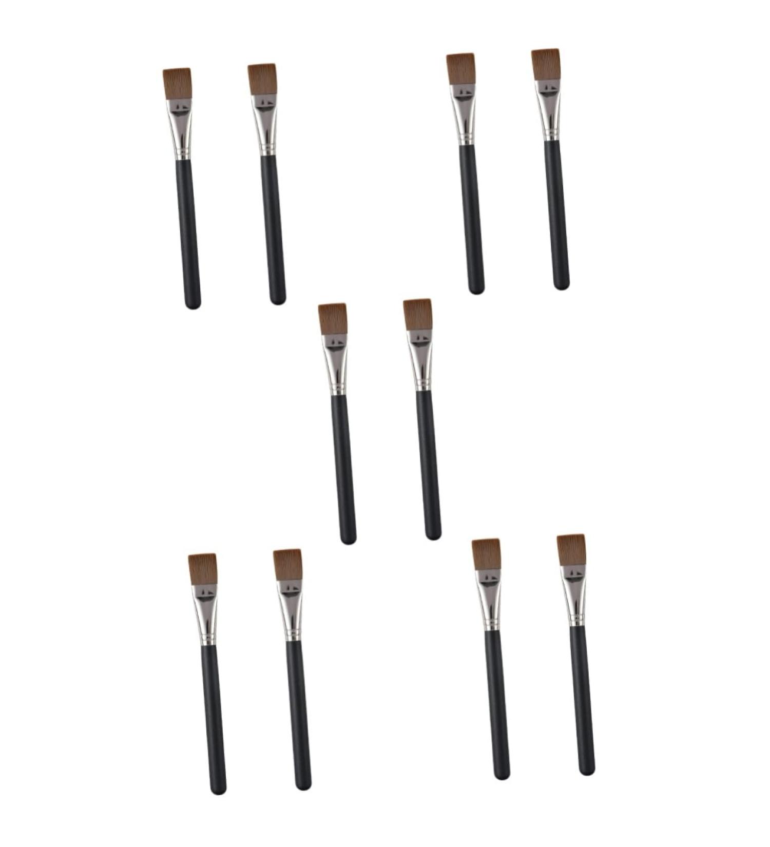 10 Pieces Brush Foundation Brush Facial Cleansing Brush Makeup Applicator Forming Brush for Applying a Face Clay Home Synthetic Fibre No Trace Sponge Miss - Buy Online on GoSupps.com