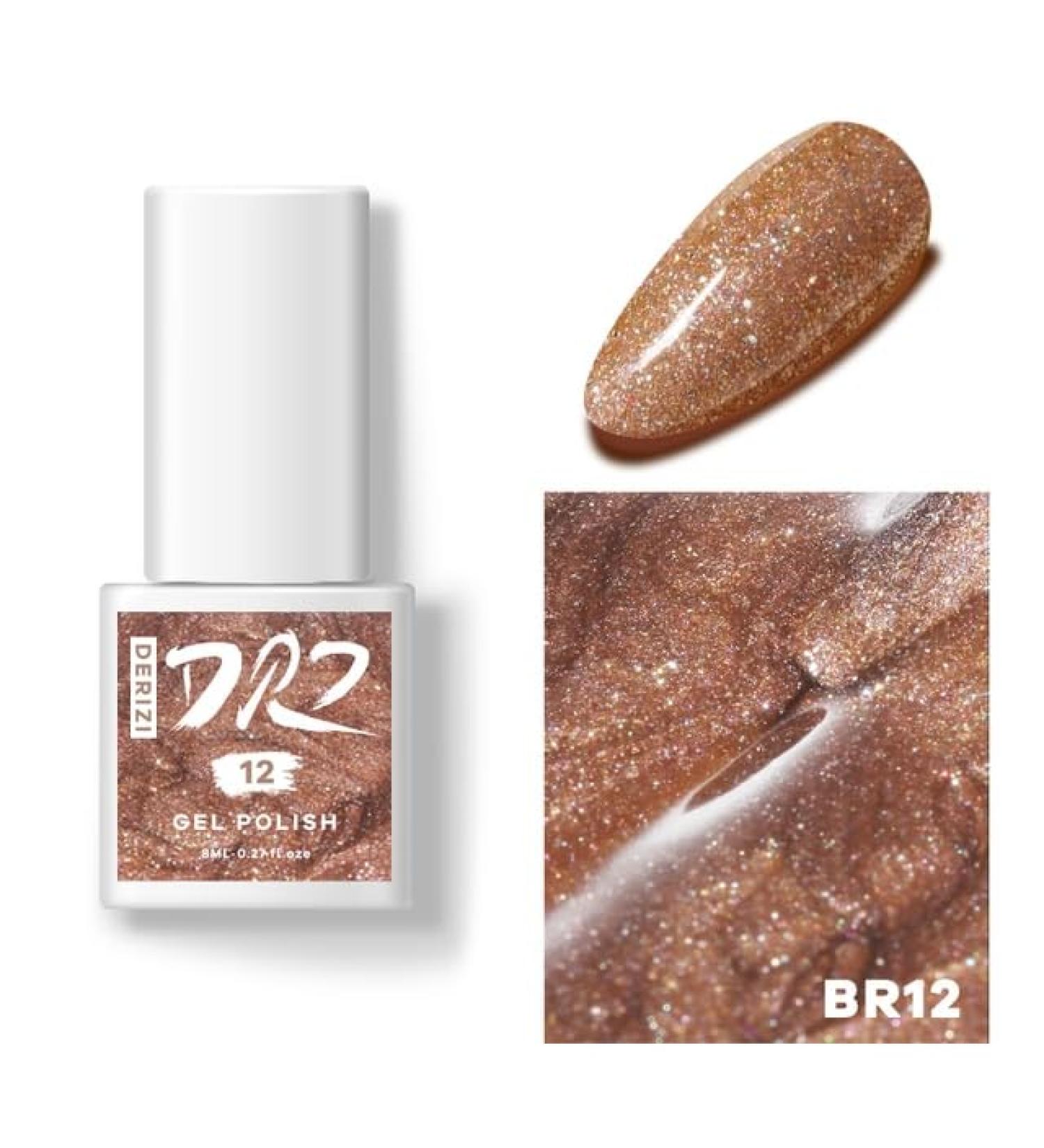 DERIZI 60 Colors Gel Nail Polish Semipermanant Nail Polish Varnish Semi-Permanent Varnish UV Nail Gel Primer Soak Off Nail Art - (Color: BR12-8ml) - Buy Online on GoSupps.com